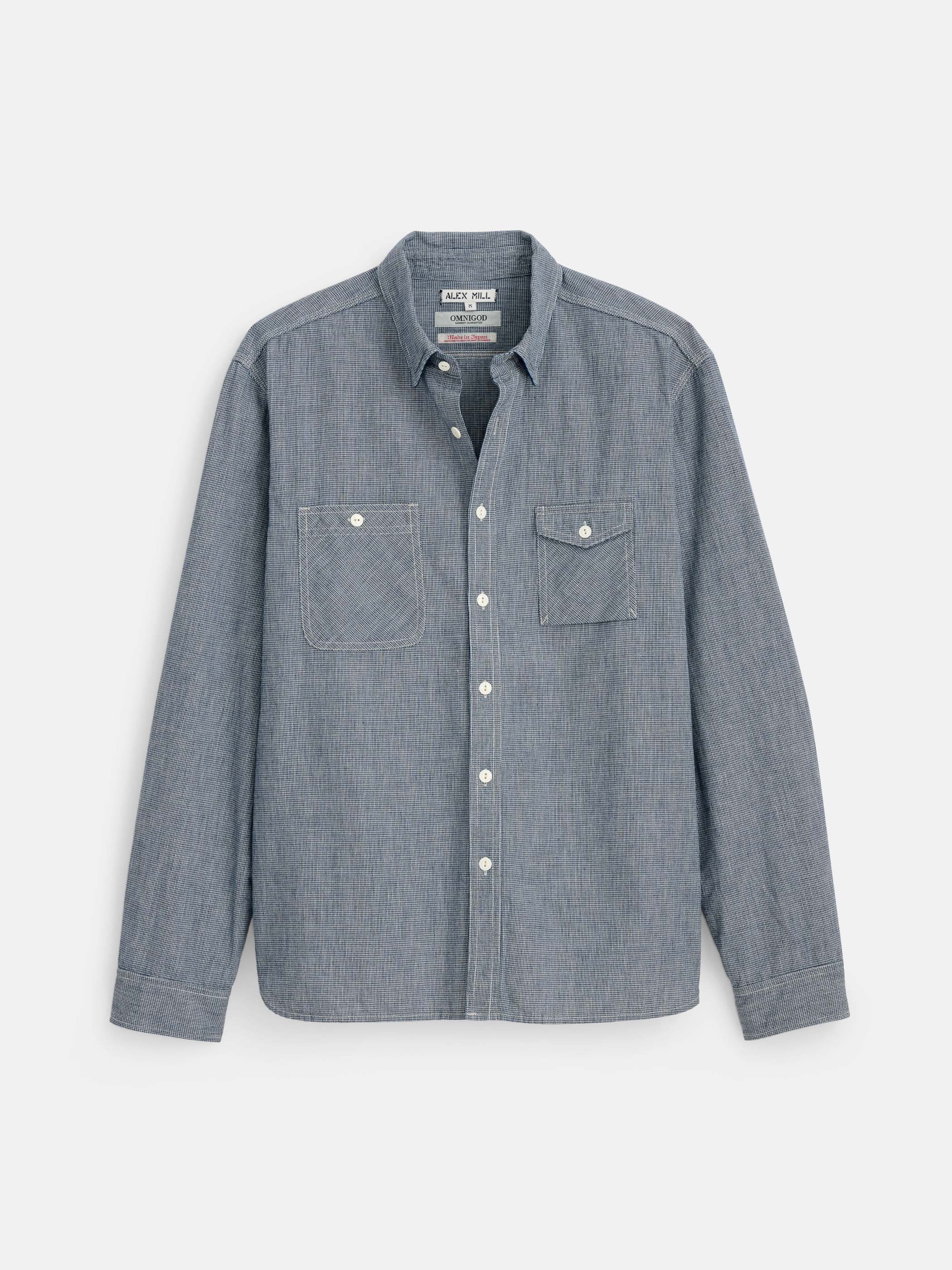 OMNIGOD x Alex Mill Utility Shirt In Houndstooth