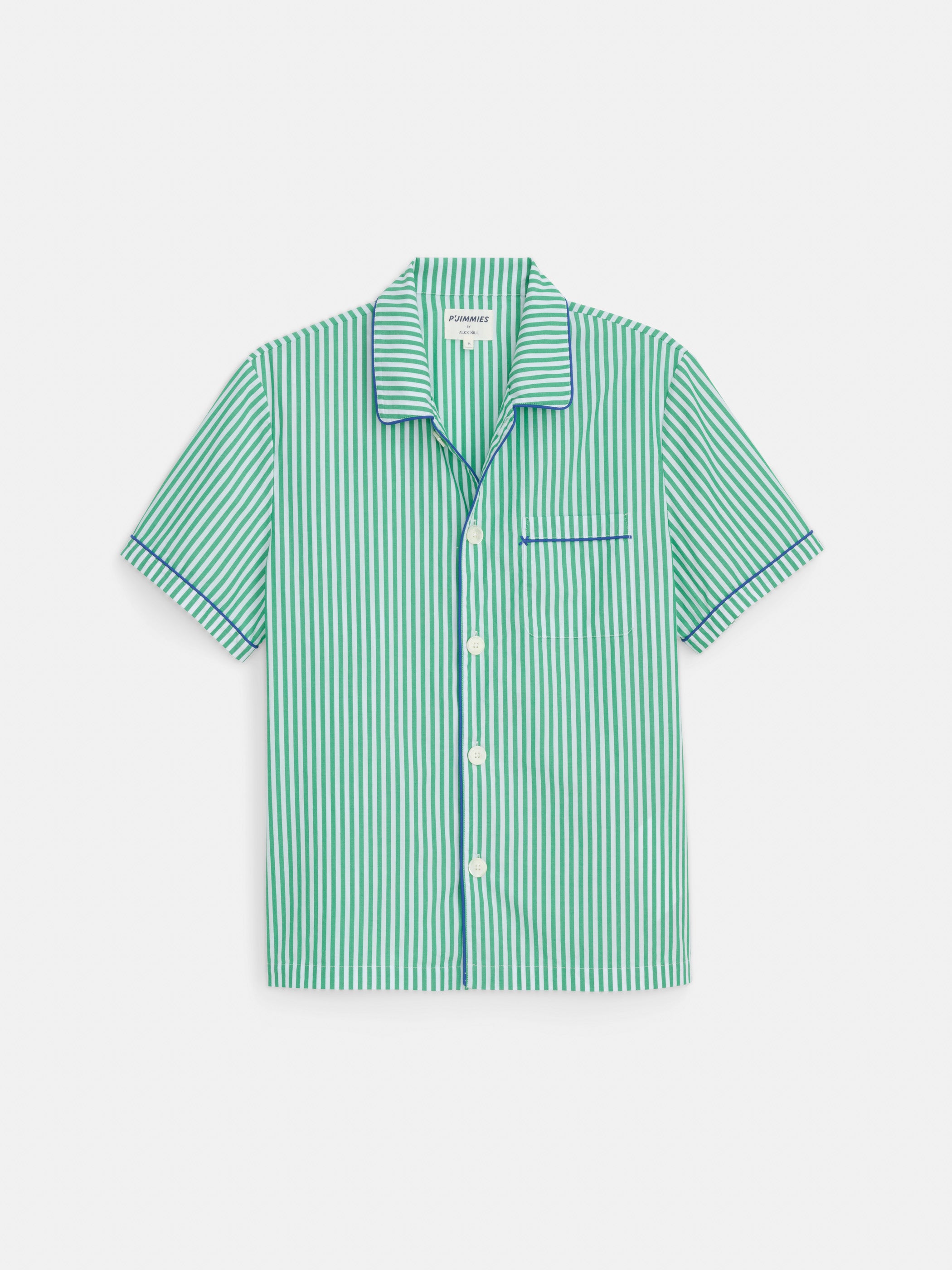P'Jimmies Short Sleeve Sleep Shirt In Stripe