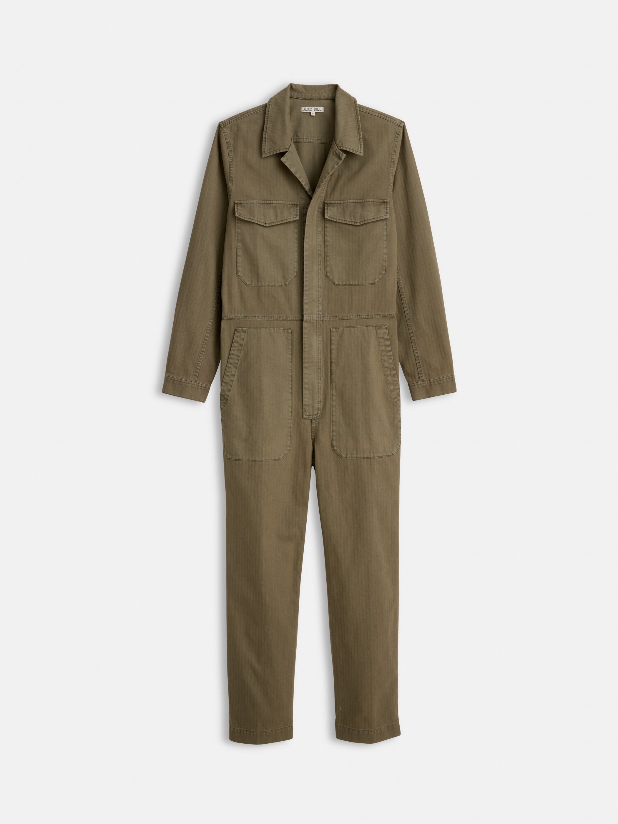 Zip Jumpsuit in Herringbone