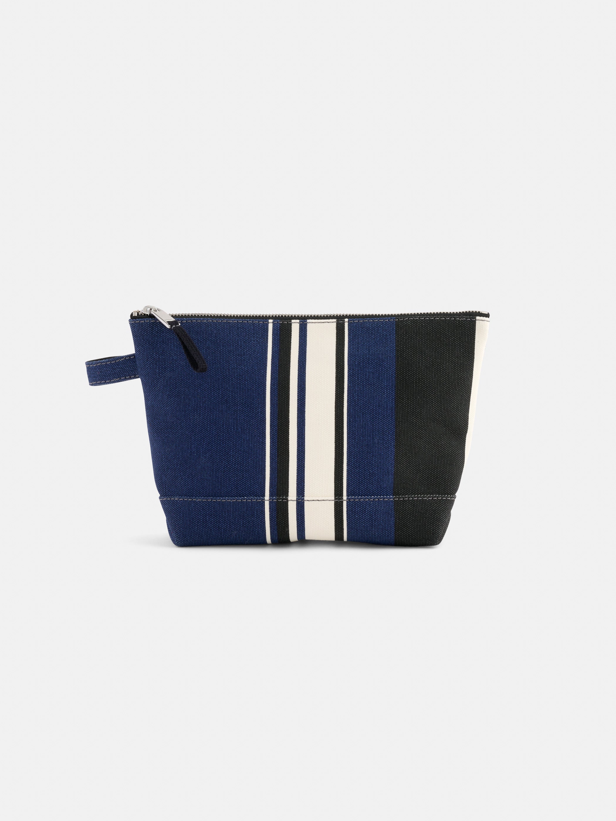 The Perfect Canvas Pouch in Navy Cabana Stripe