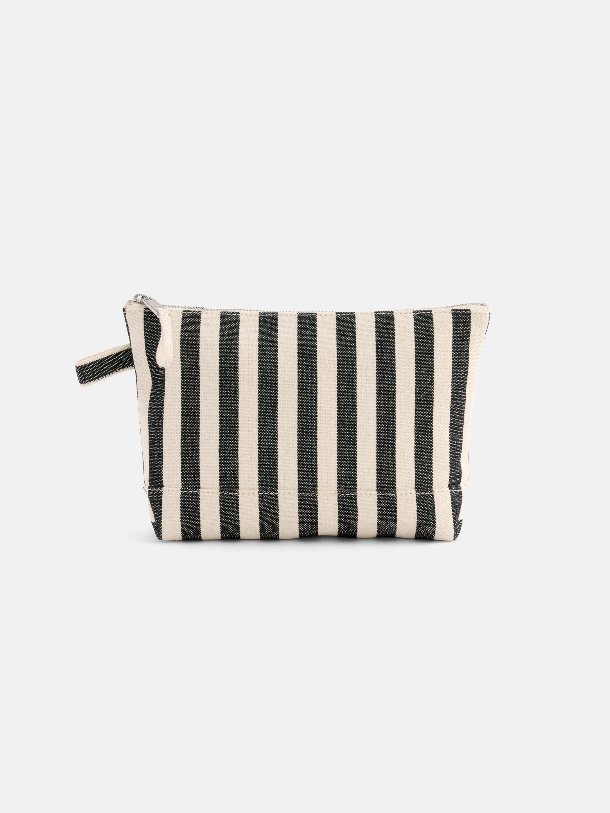 The Perfect Canvas Pouch in Black Stripe