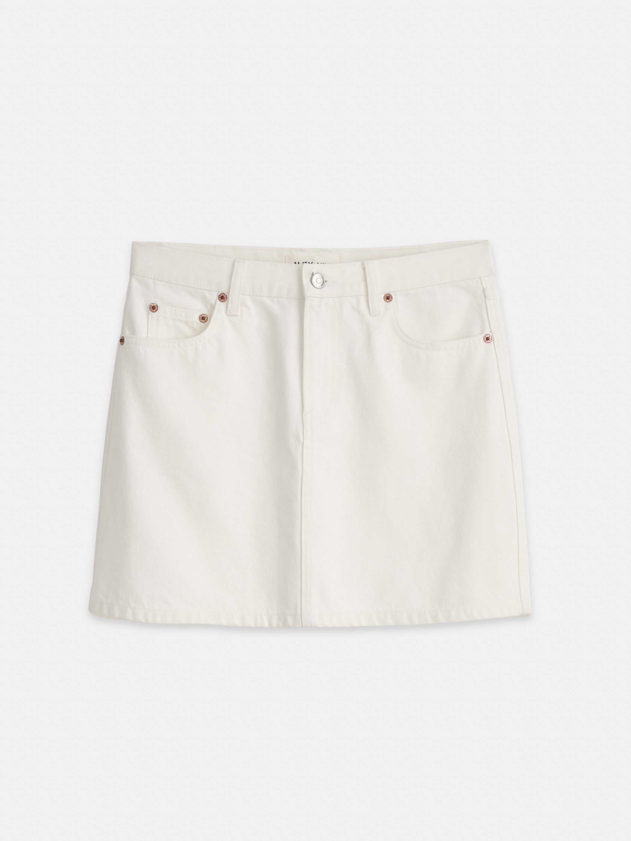 Andie Mini Skirt in White Denim
