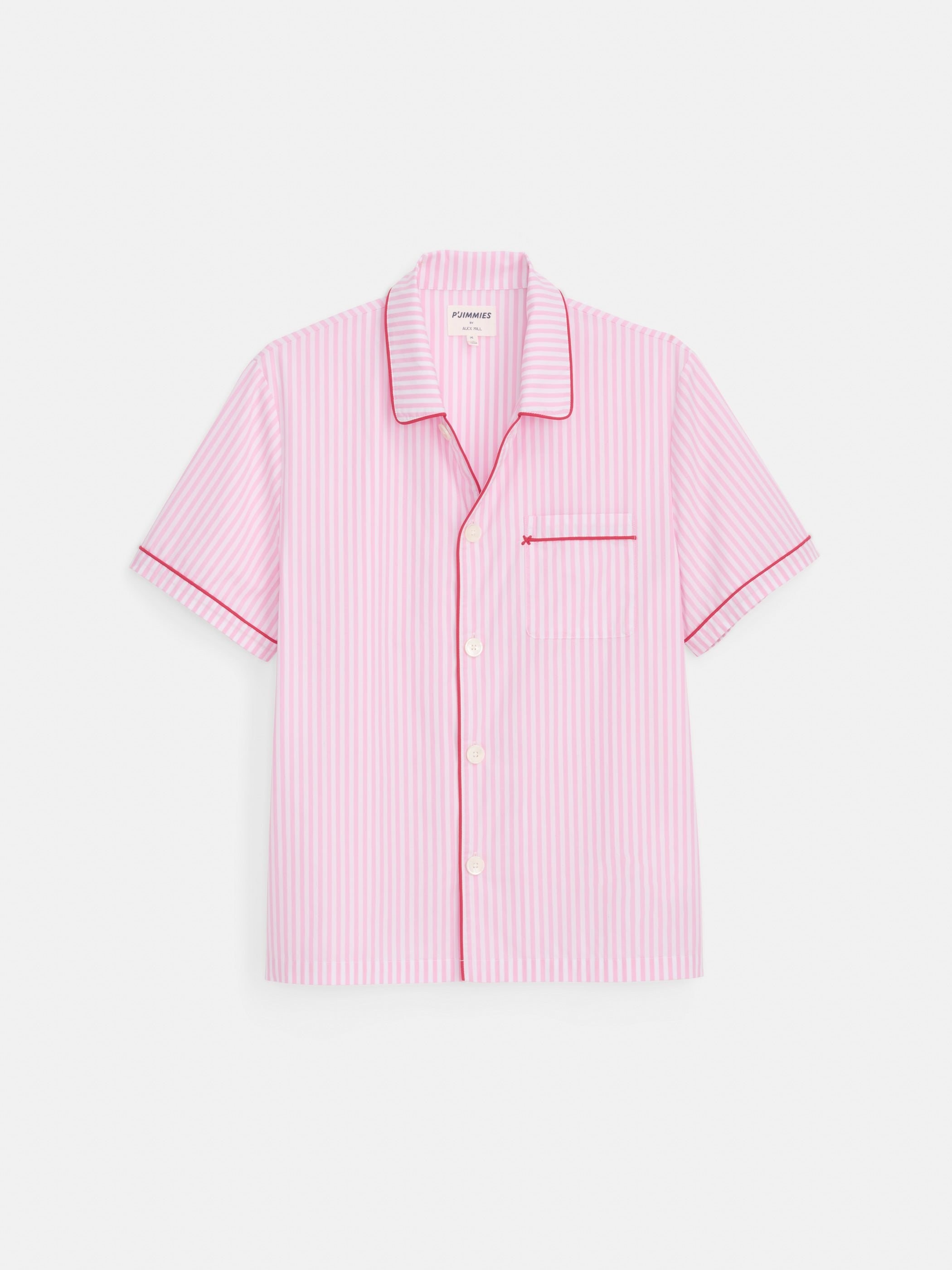 P'Jimmies Short Sleeve Sleep Shirt In Stripe