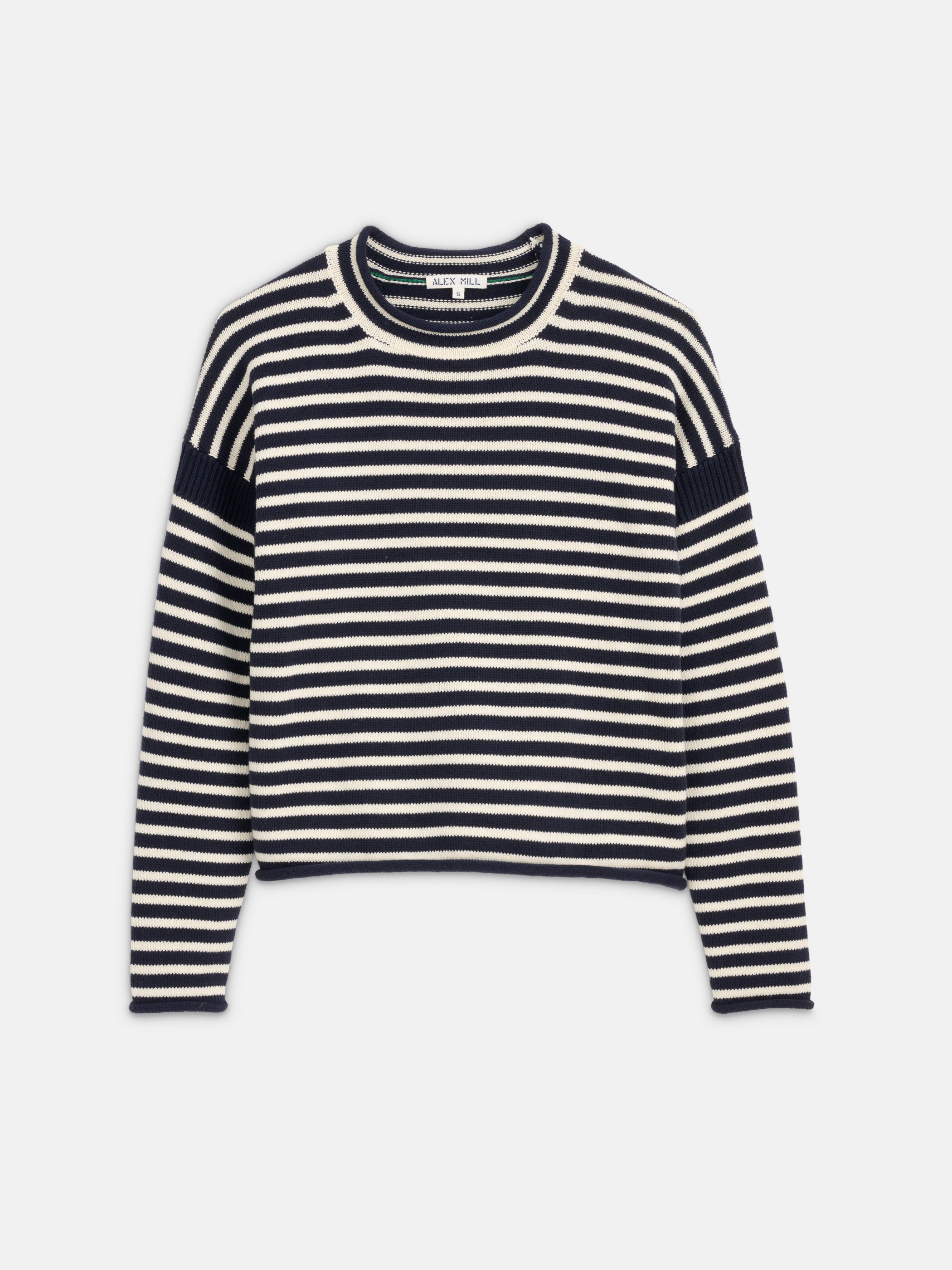 Mariner Striped Rollneck Sweater in Cotton