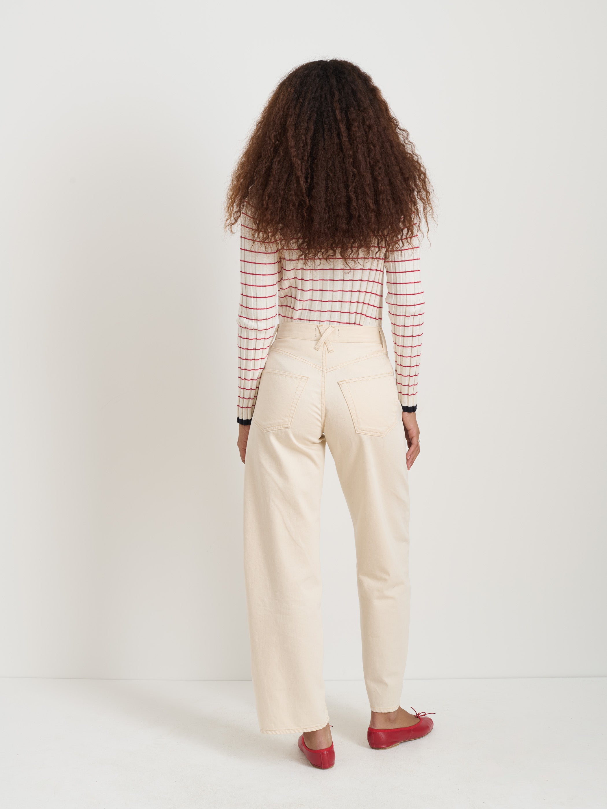 Cerise Ribbed Cardigan in Cotton Cashmere