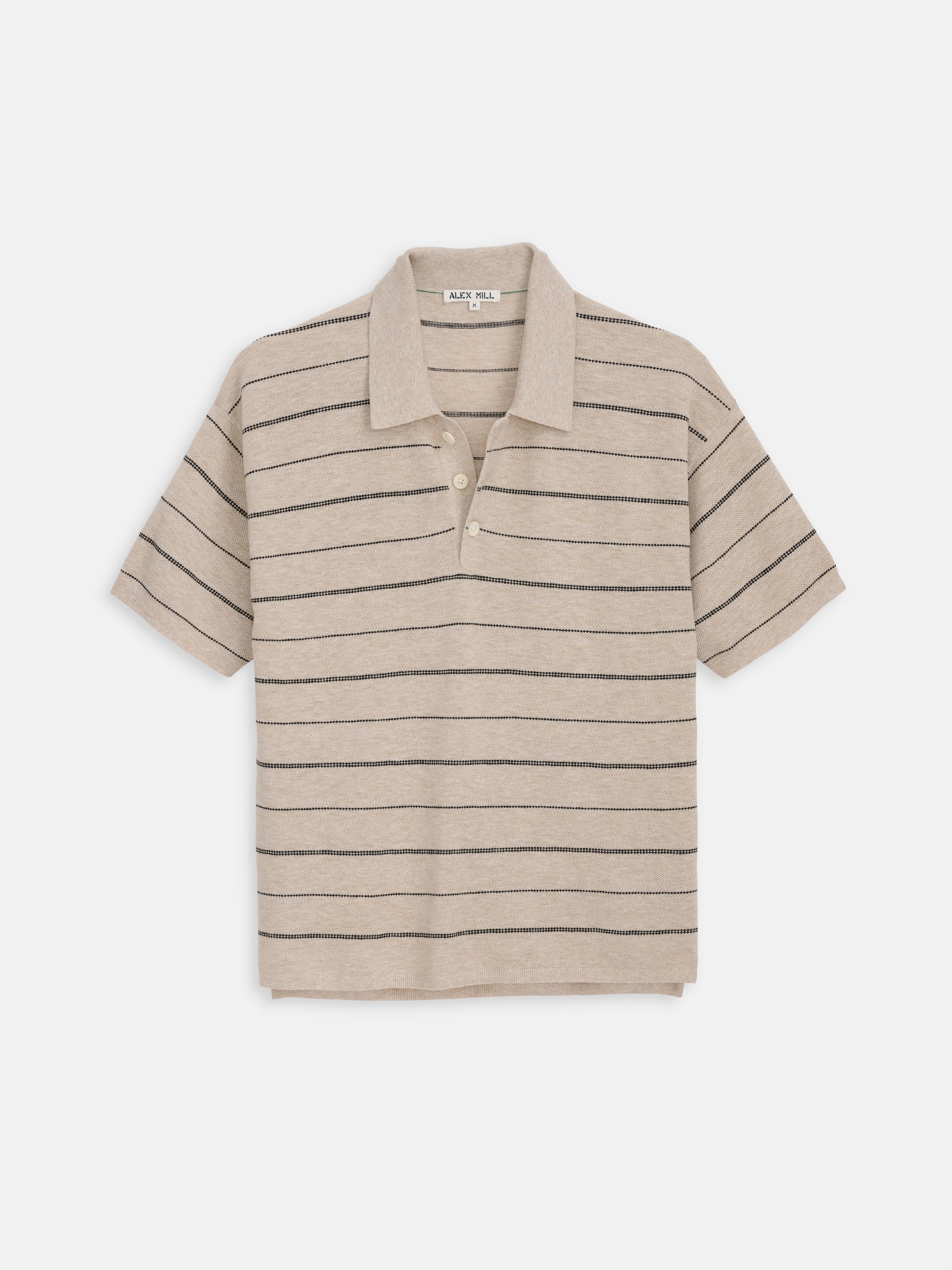 Polo Stripe Sweater in Cotton Linen