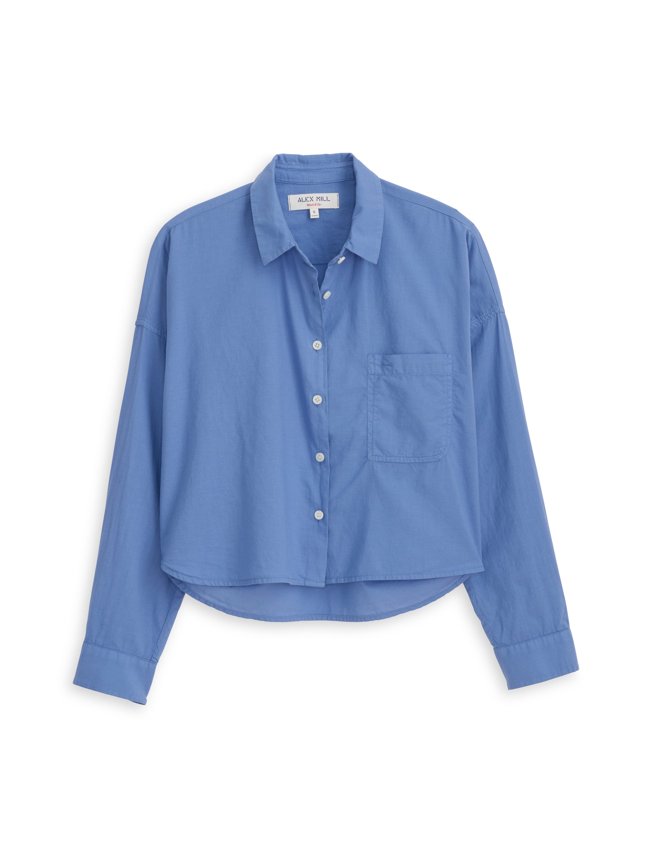 Cropped Jo Shirt in Cotton Voile