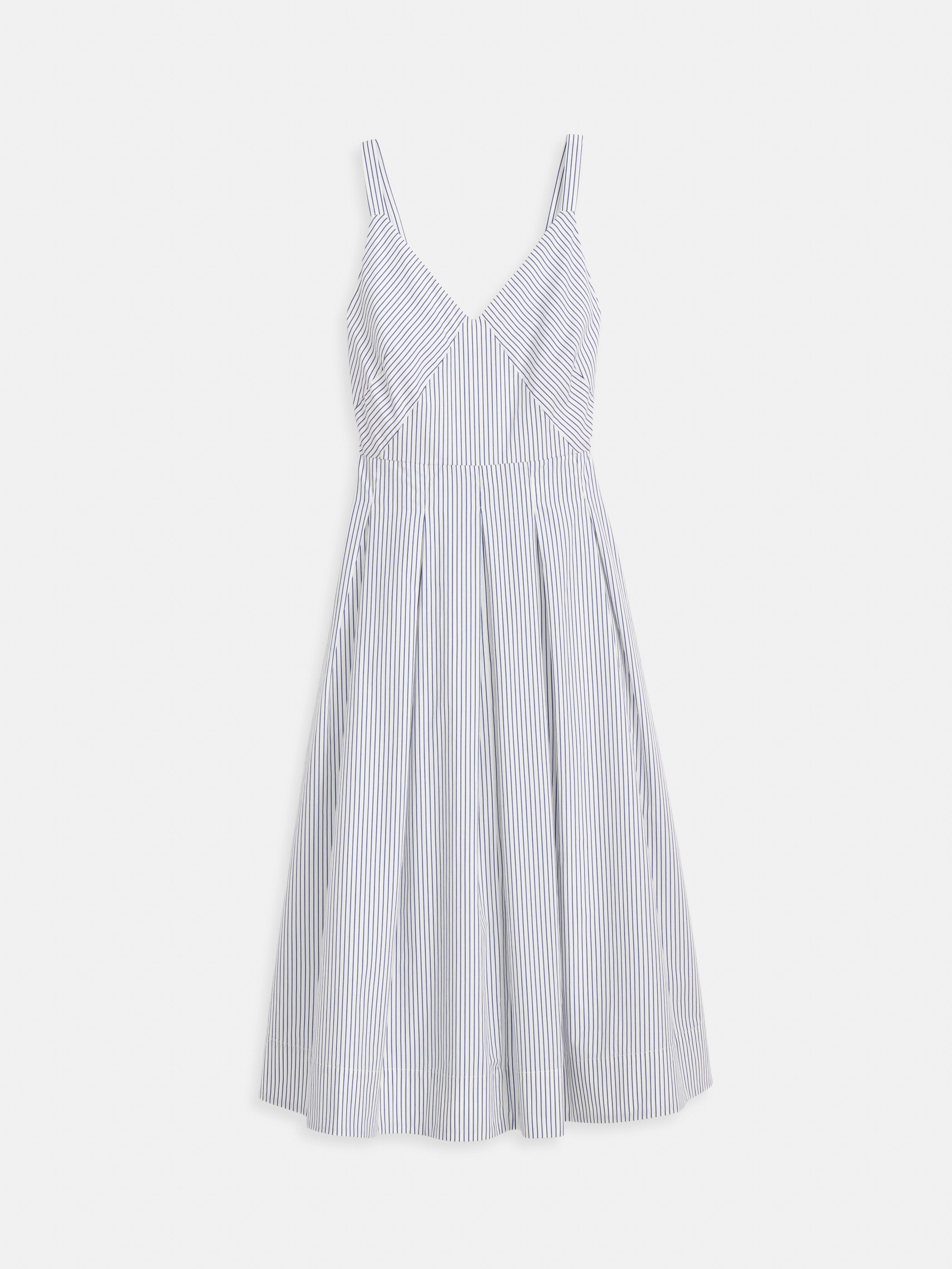Abby Stripe Dress In Cotton Poplin