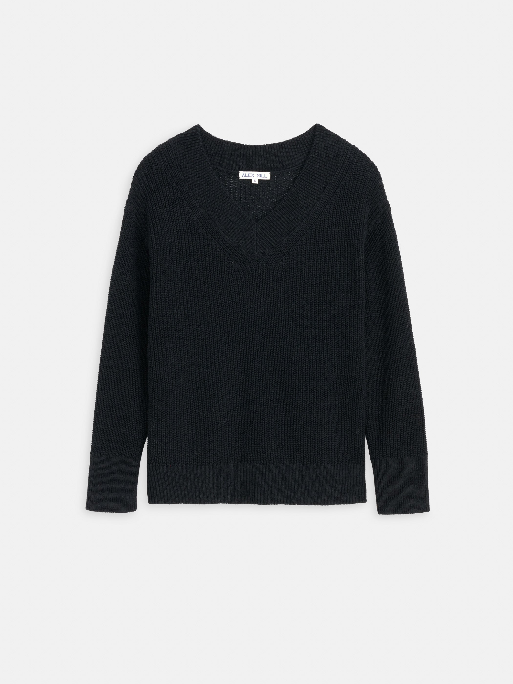 Arielle V Neck Sweater In Cotton Linen