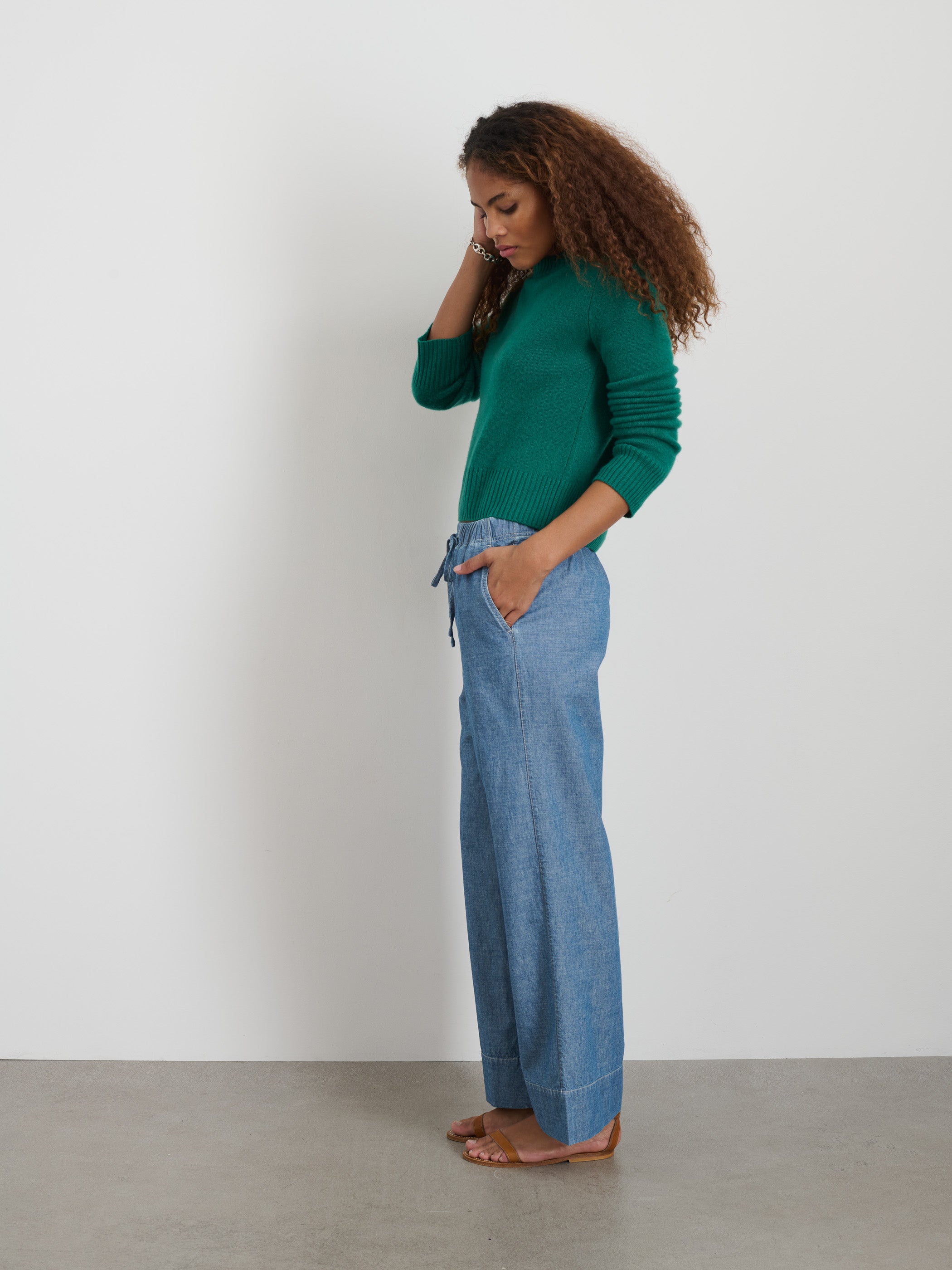 Riley Pant In Chambray