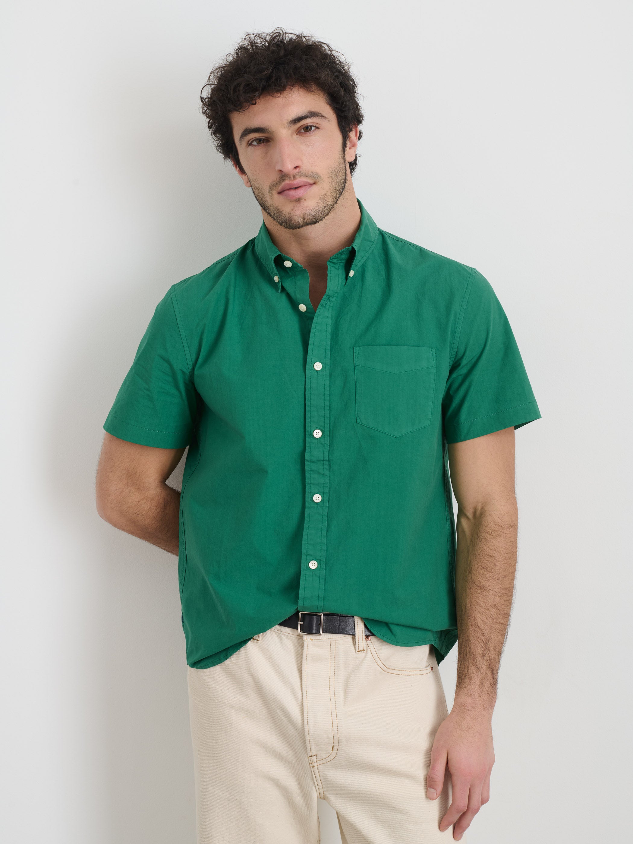 Short Sleeve Mill Shirt in Cotton