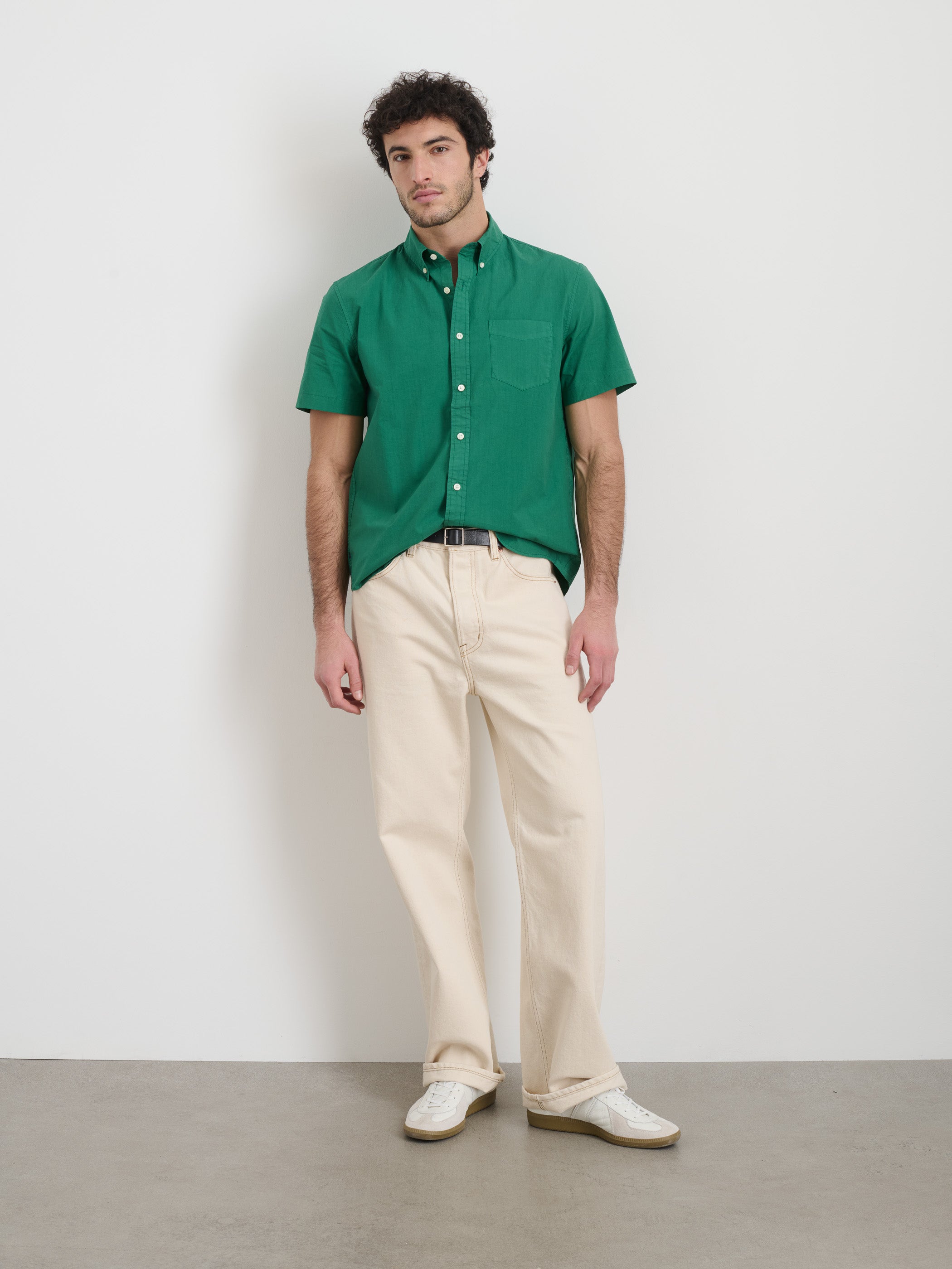 Short Sleeve Mill Shirt in Cotton