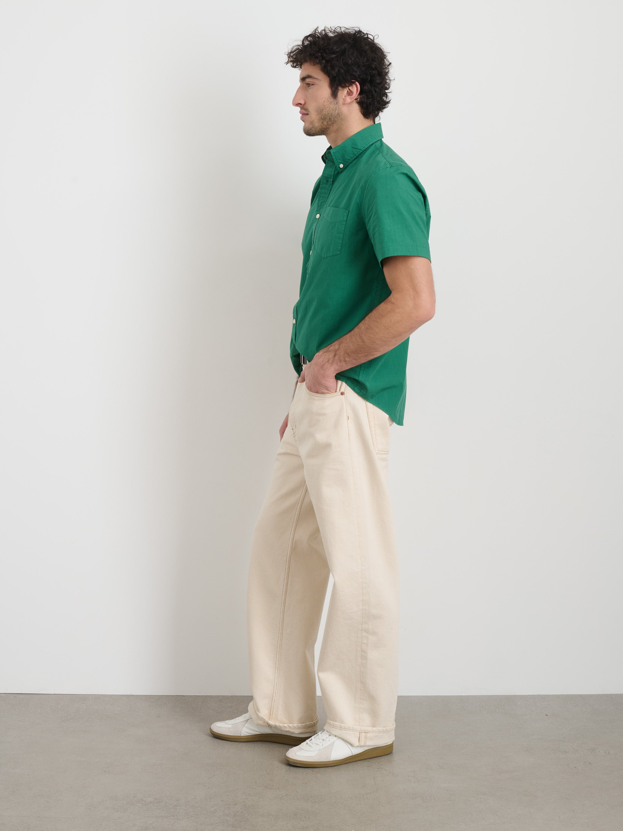 Short Sleeve Mill Shirt in Cotton