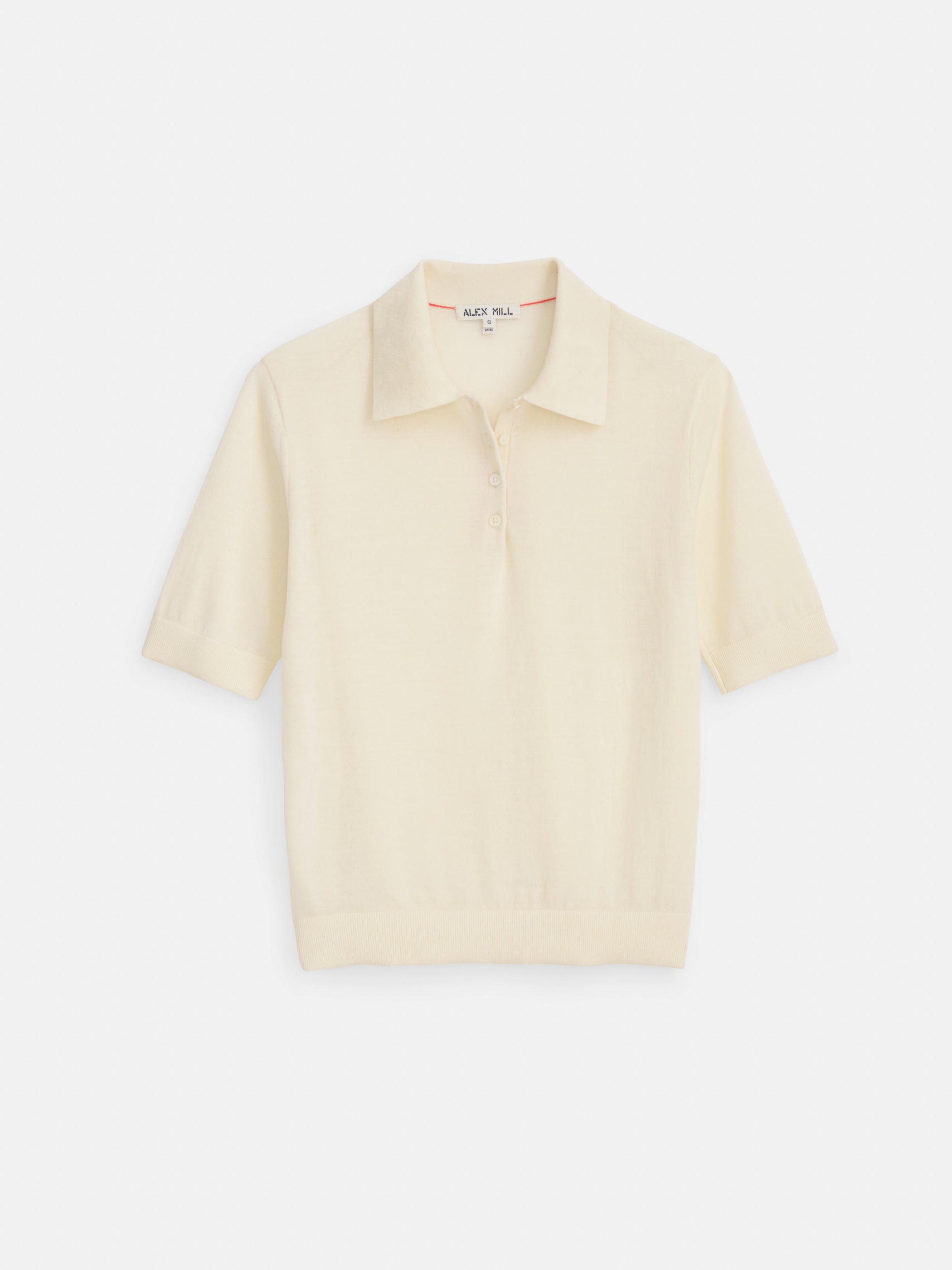 Ava Short Sleeve Polo in Extrafine Merino Wool