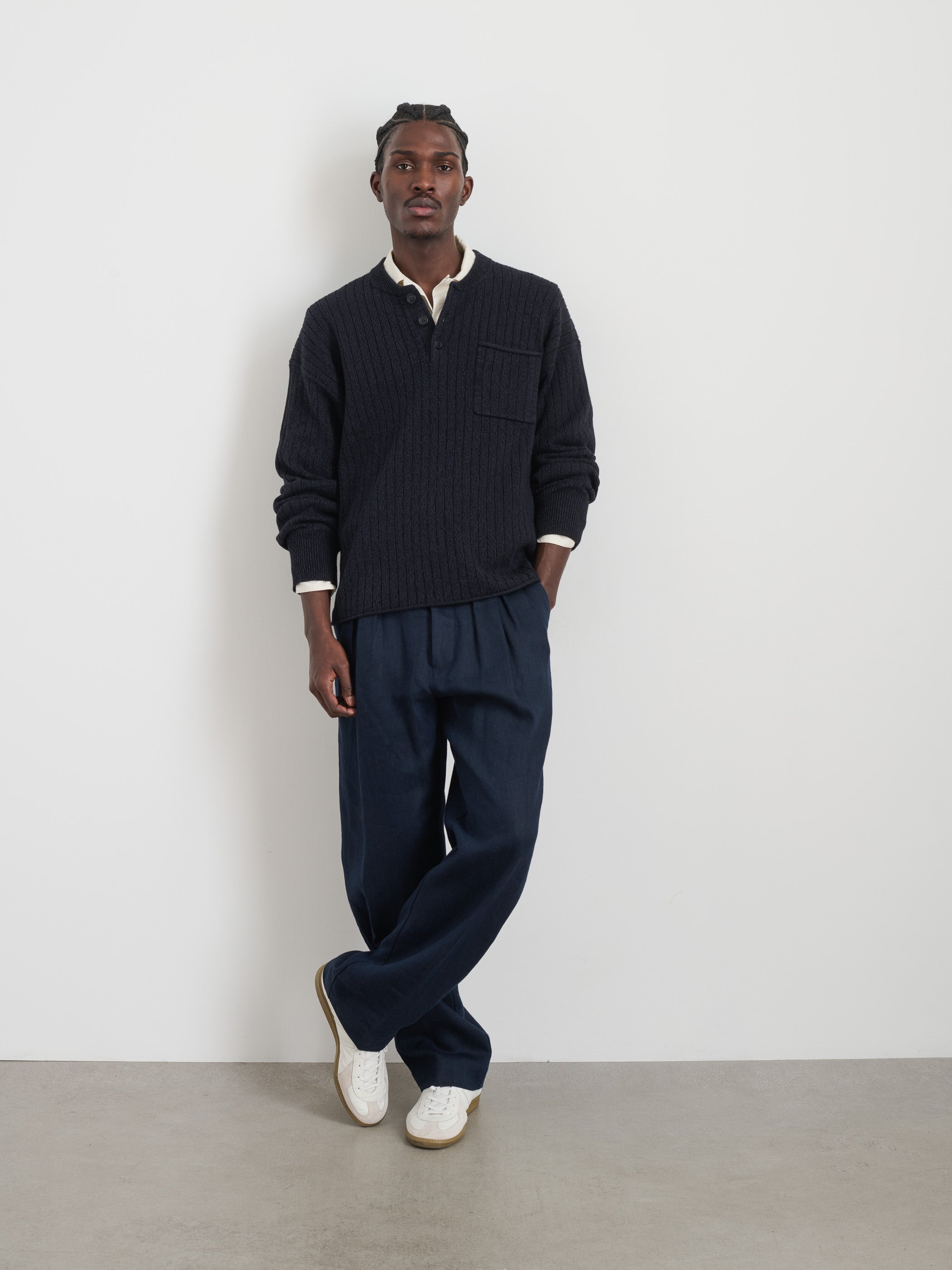 Sawyer Ribbed Henley Sweater