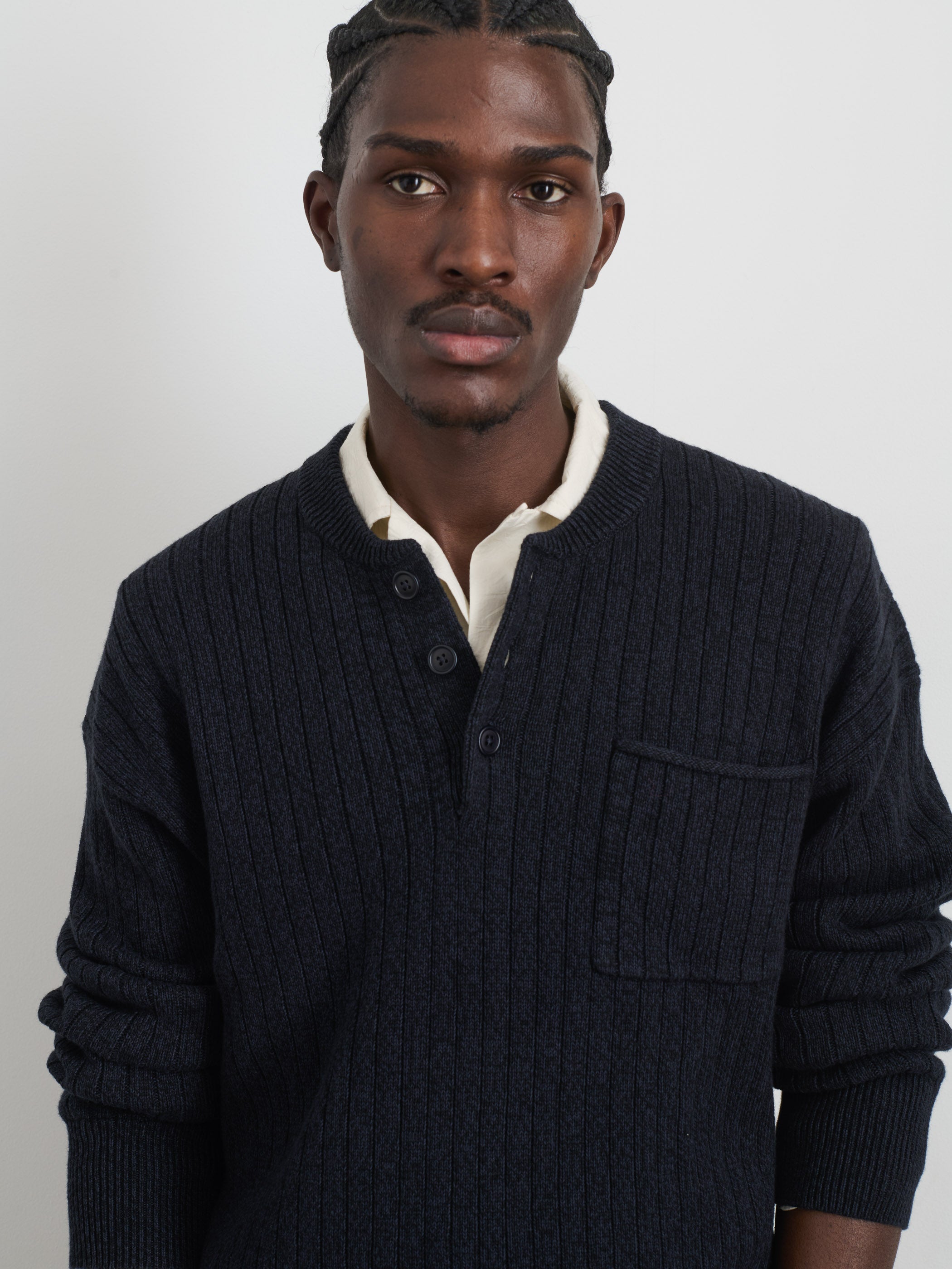 Sawyer Ribbed Henley Sweater