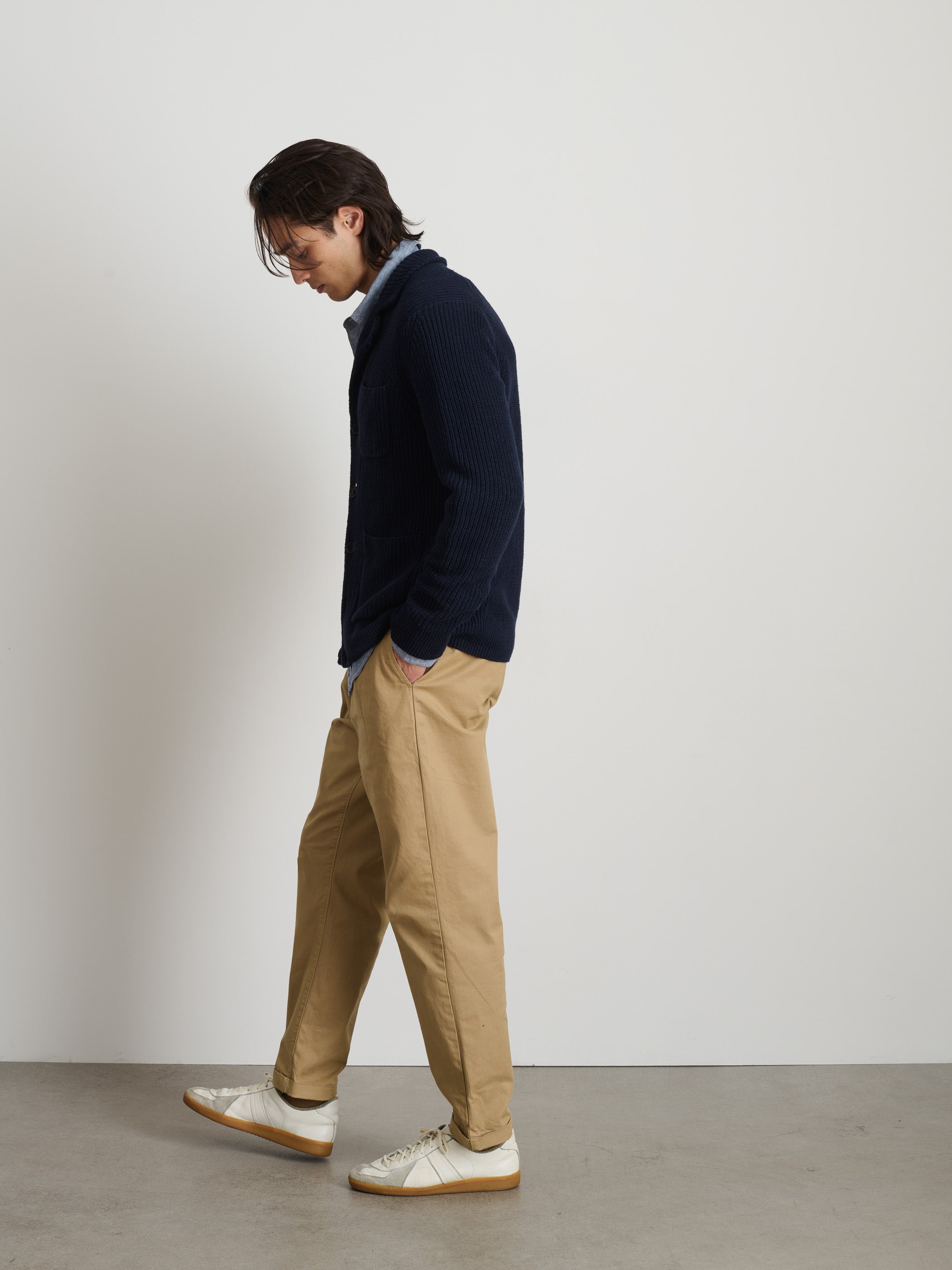Mitchell Cardigan In Linen Cotton