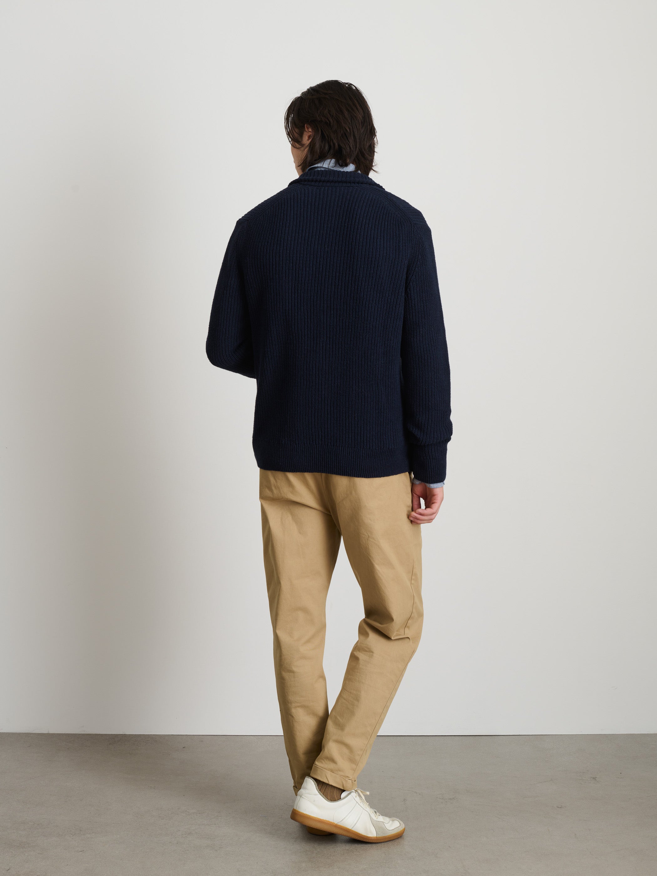 Mitchell Cardigan In Linen Cotton