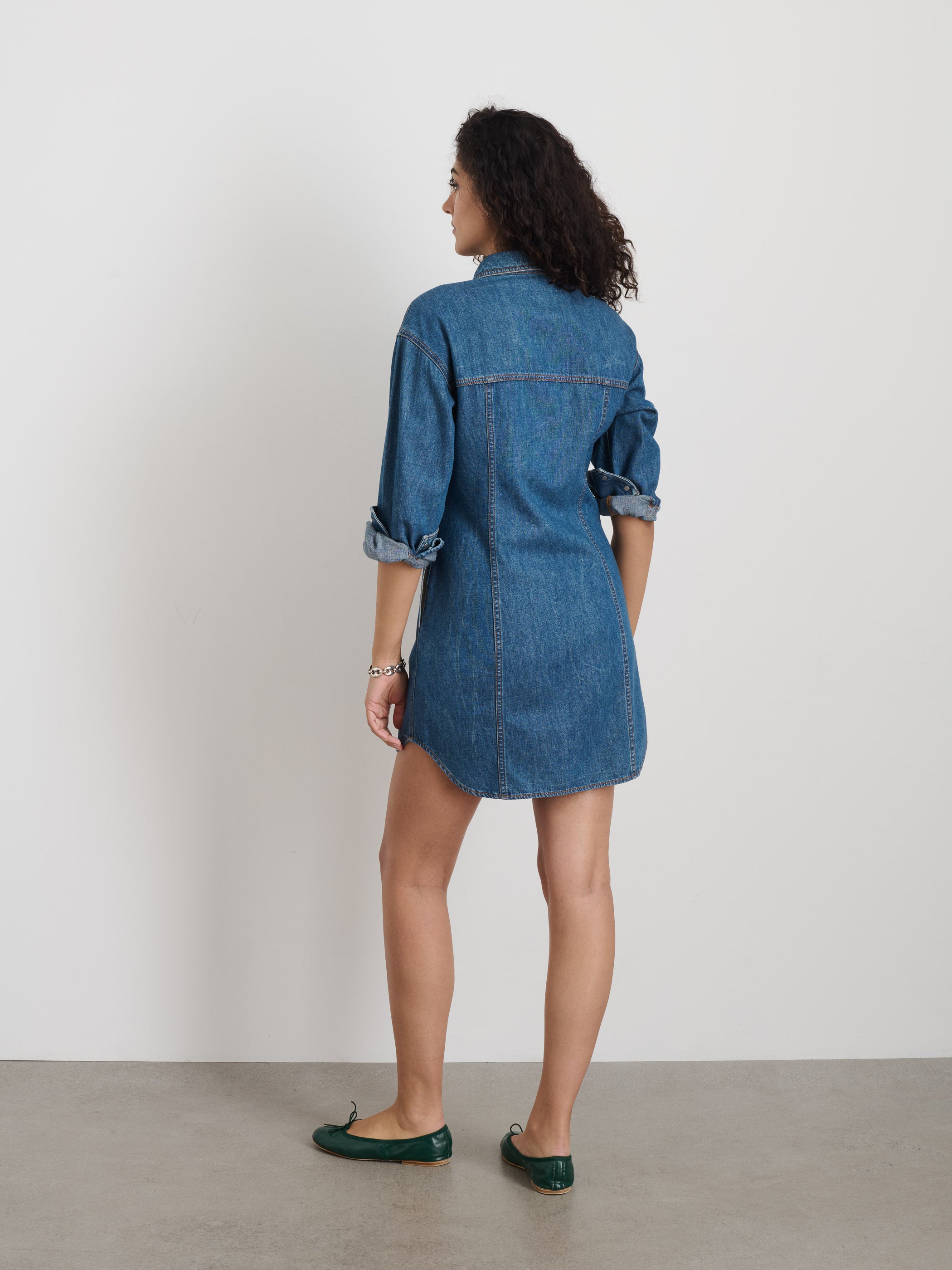 Marissa Shirtdress in Light Weight Denim