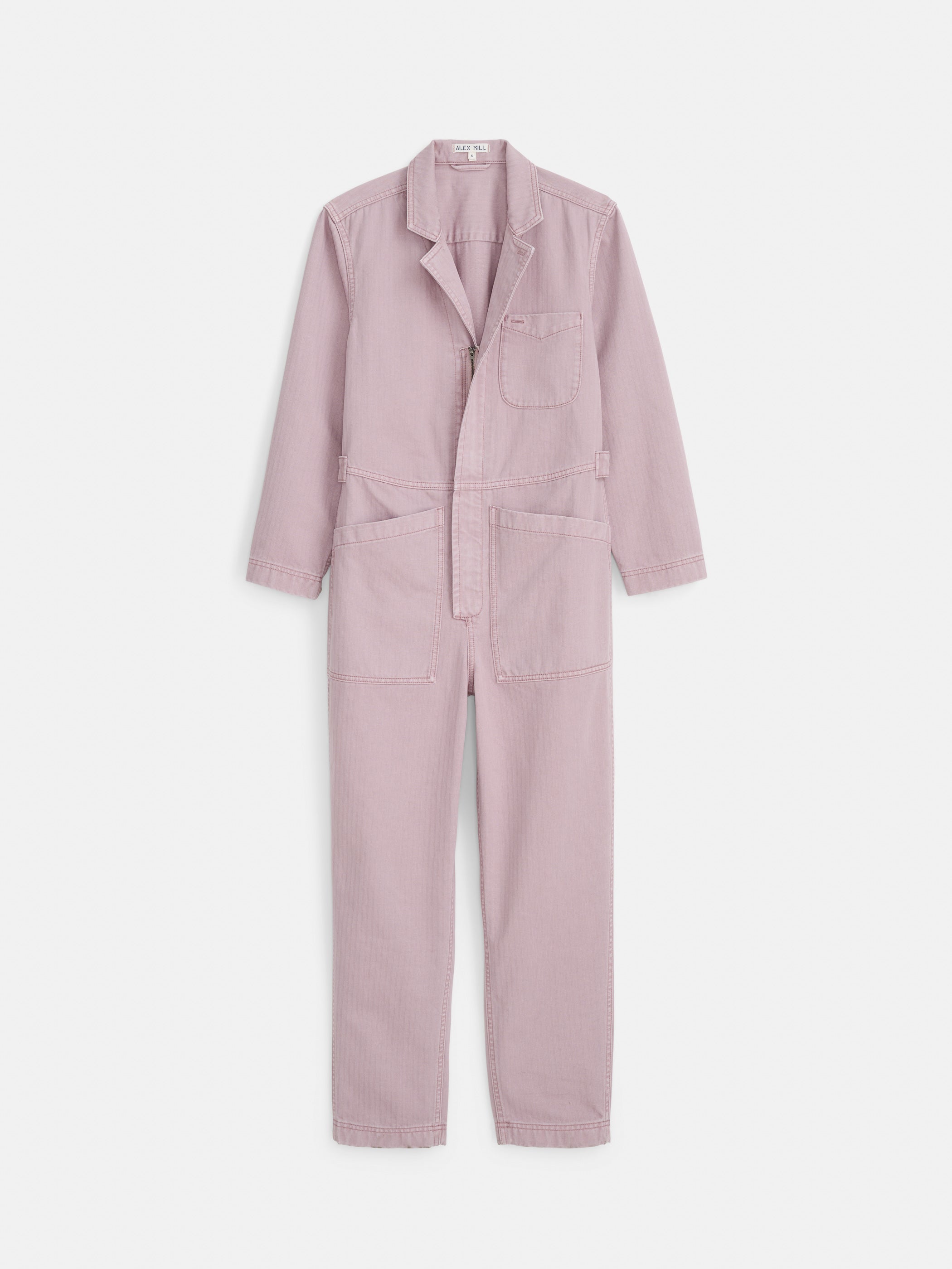 Standard Zip Jumpsuit in Herringbone
