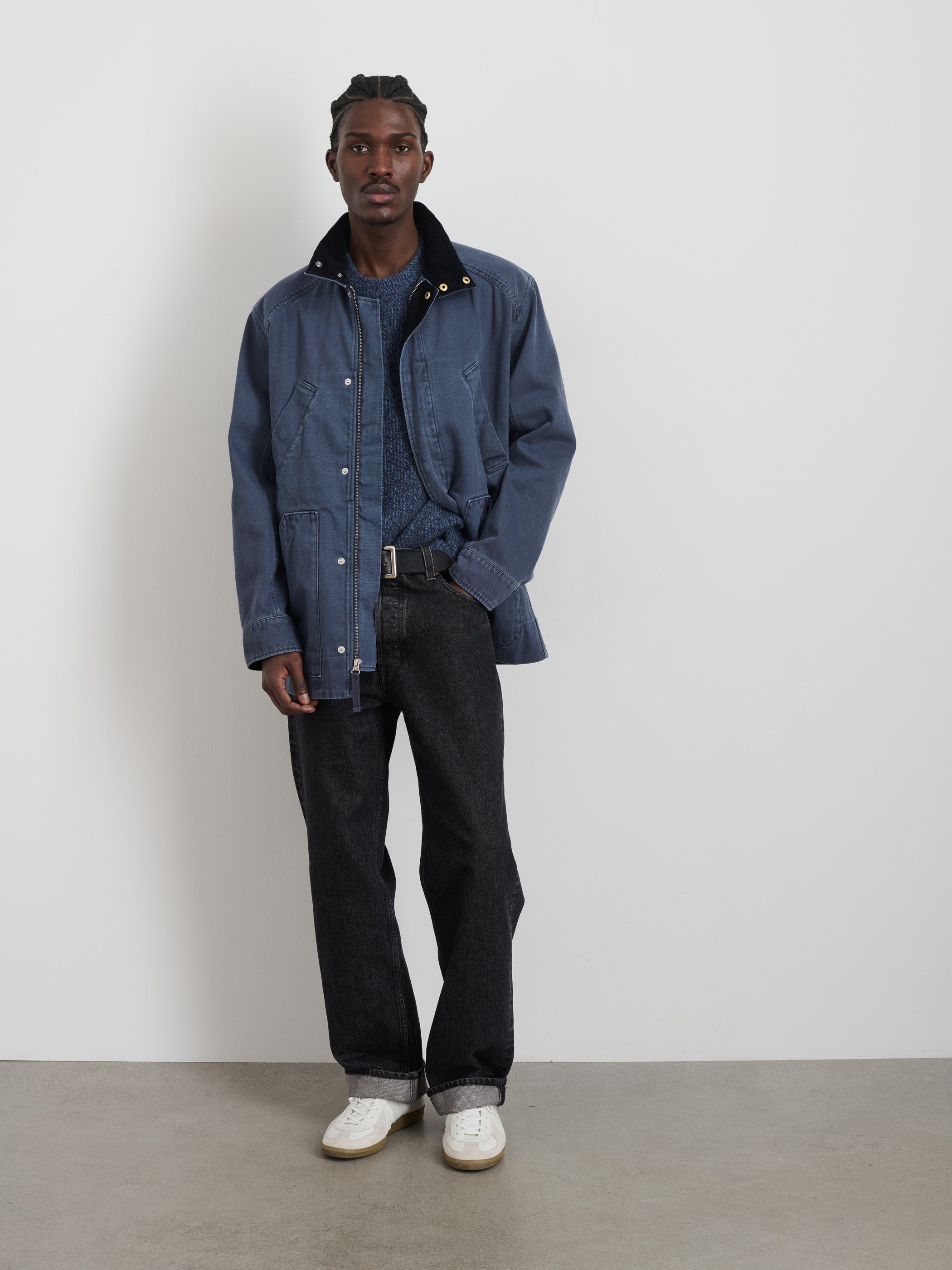 Aaron Utility Jacket in Recycled Denim