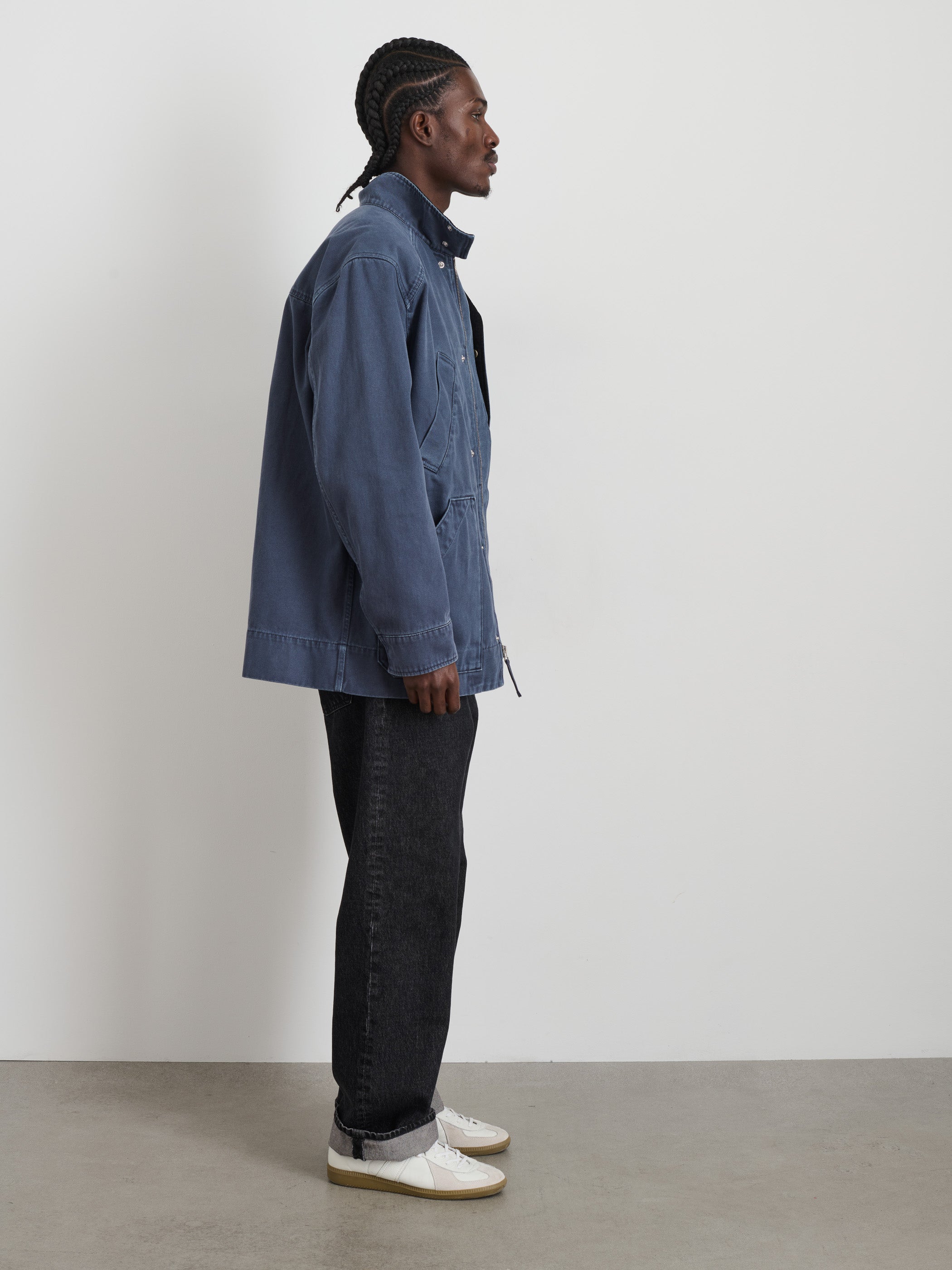 Aaron Utility Jacket in Recycled Denim