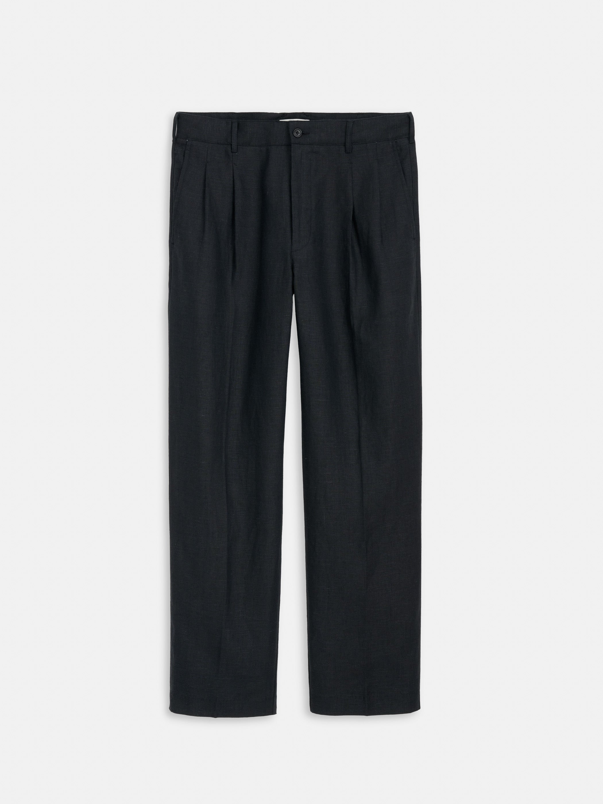 Double Pleated Trouser In Linen