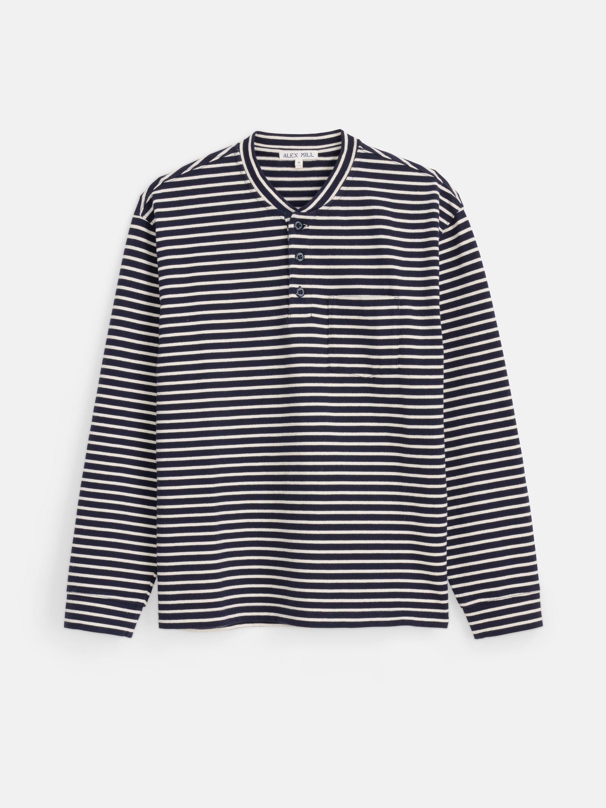 Alan Striped Henley in Cotton
