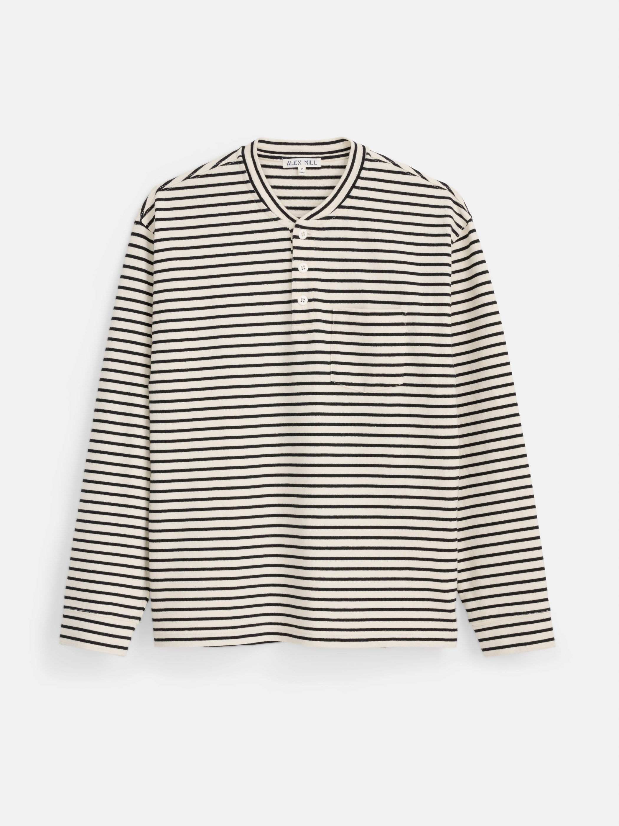 Alan Striped Henley in Cotton