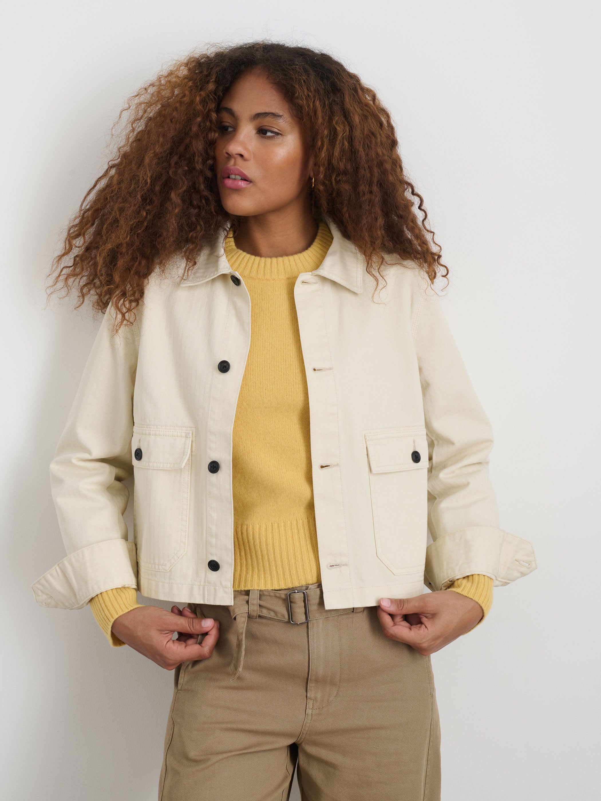 Marfa Work Jacket In Herringbone