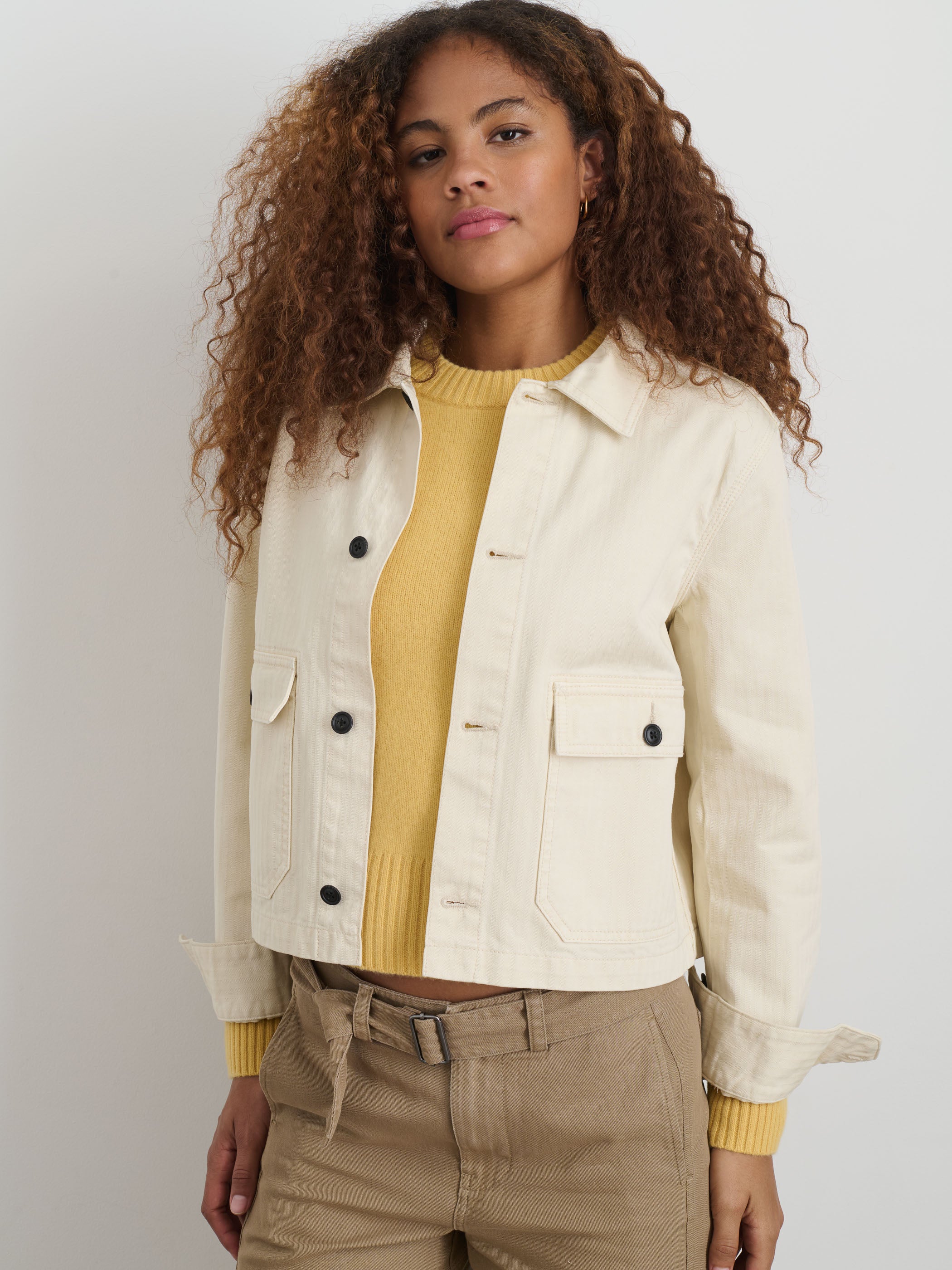Marfa Work Jacket In Herringbone