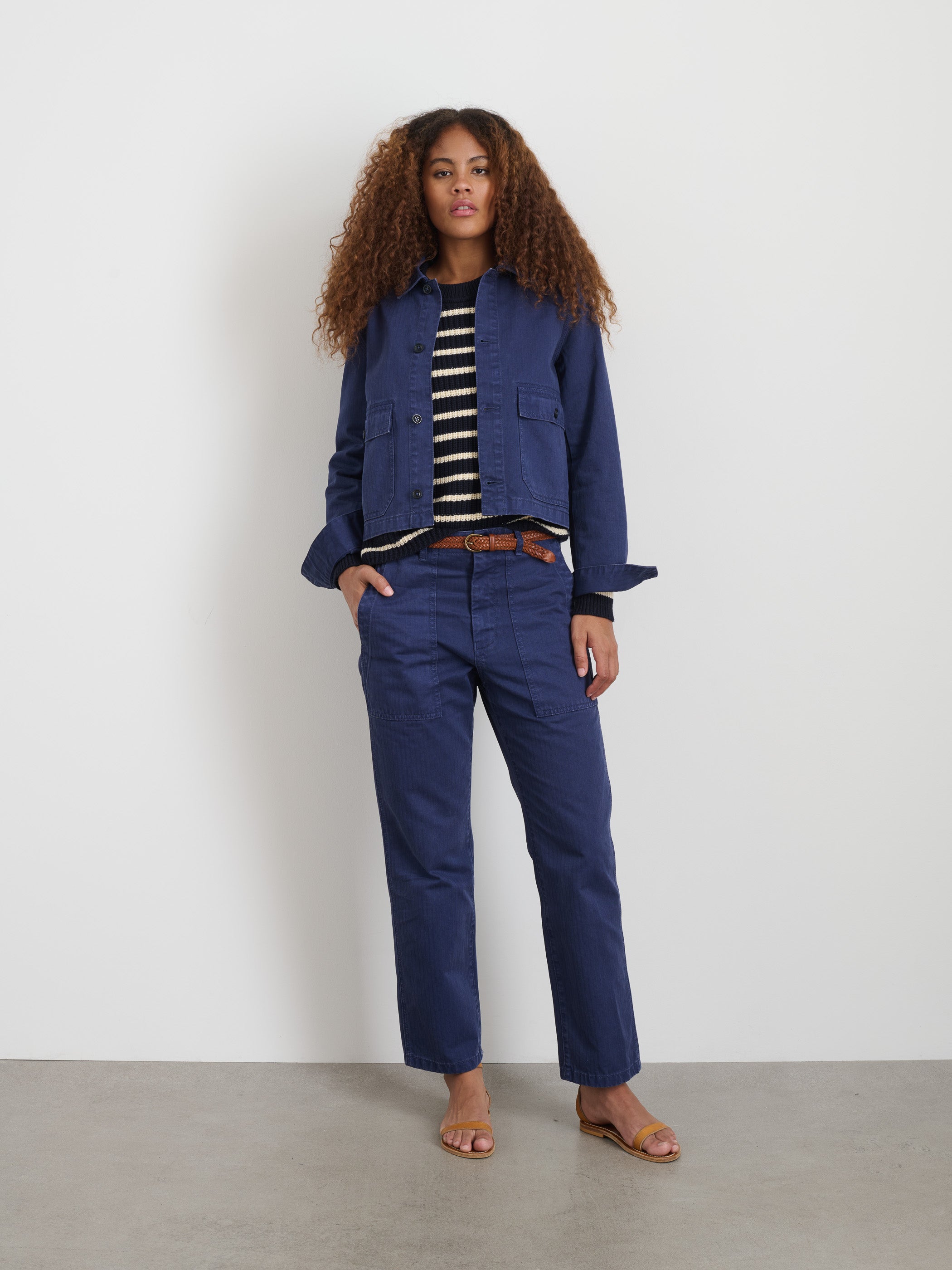 Marfa Work Jacket In Herringbone
