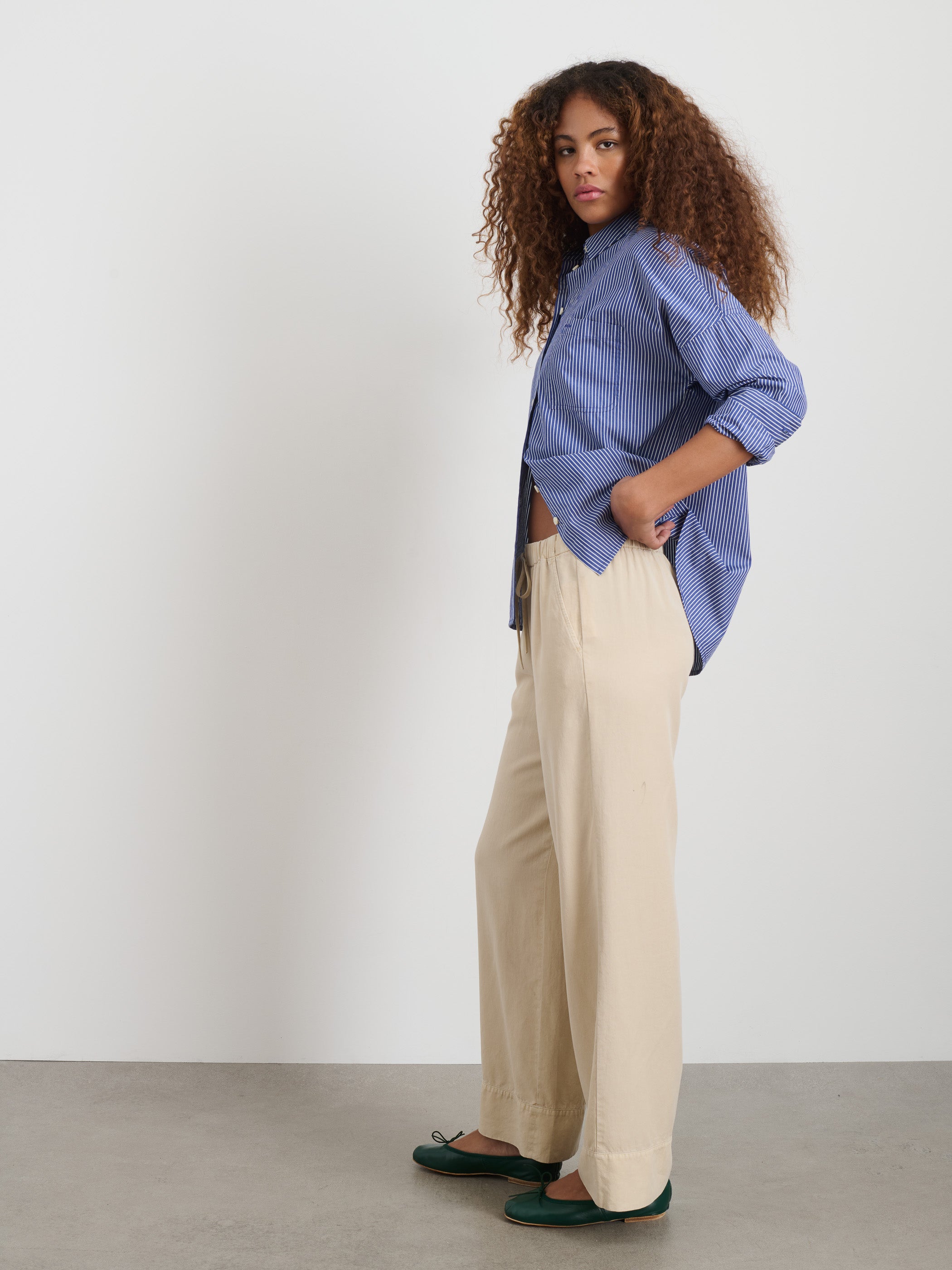 Riley Pant in Drapey Twill