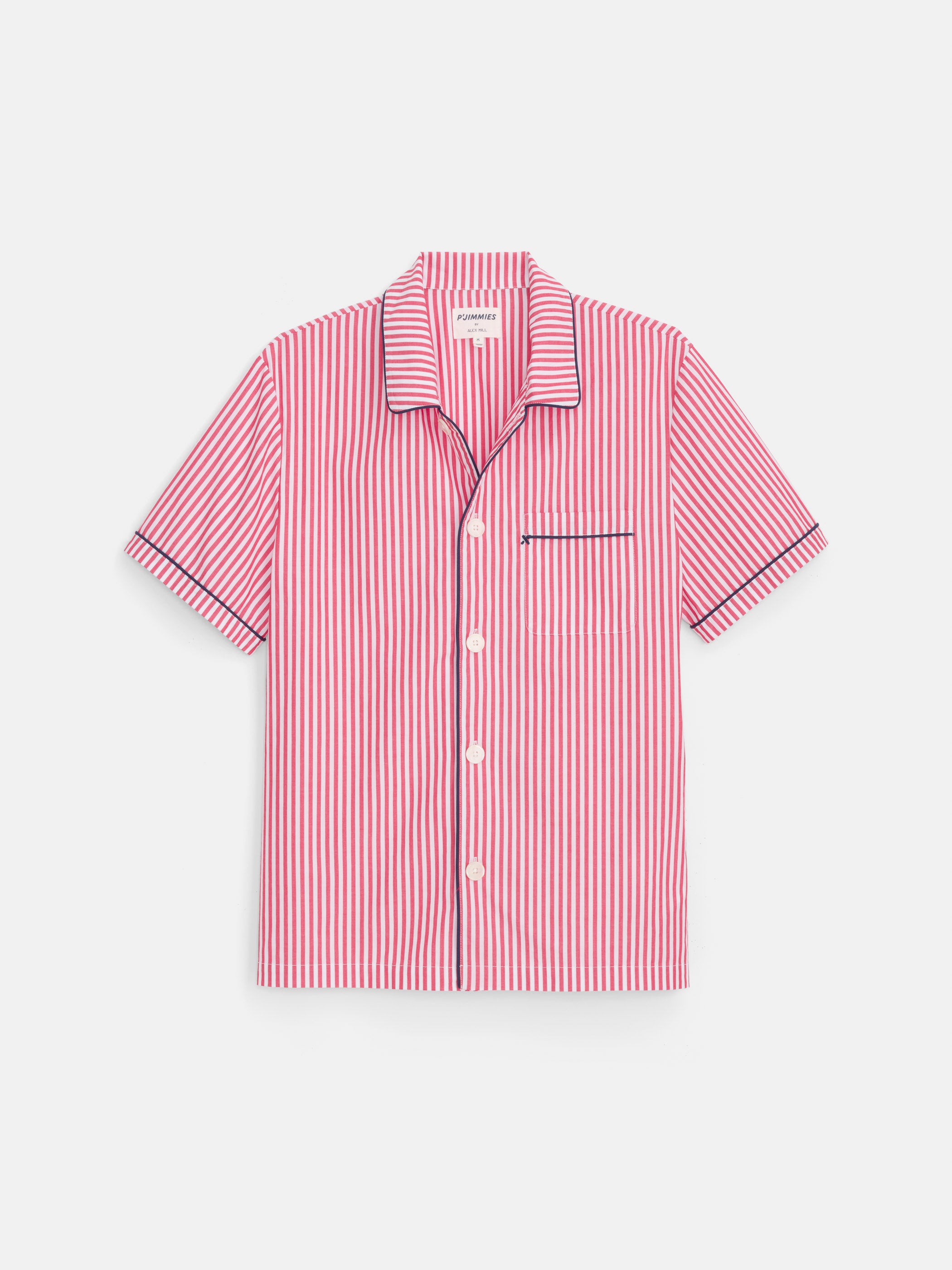 P'Jimmies Short Sleeve Sleep Shirt In Stripe
