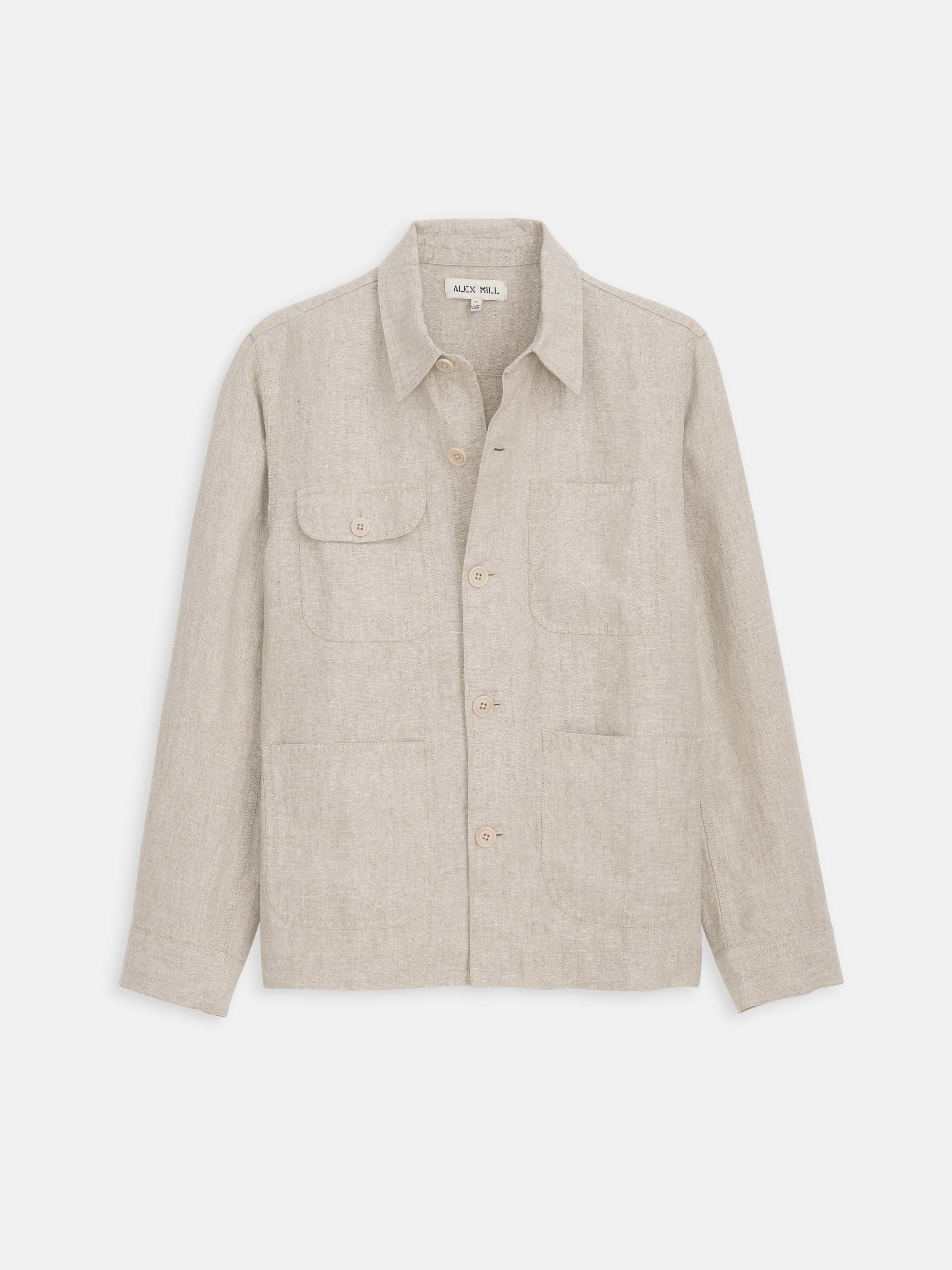 Work Jacket In Flax Linen