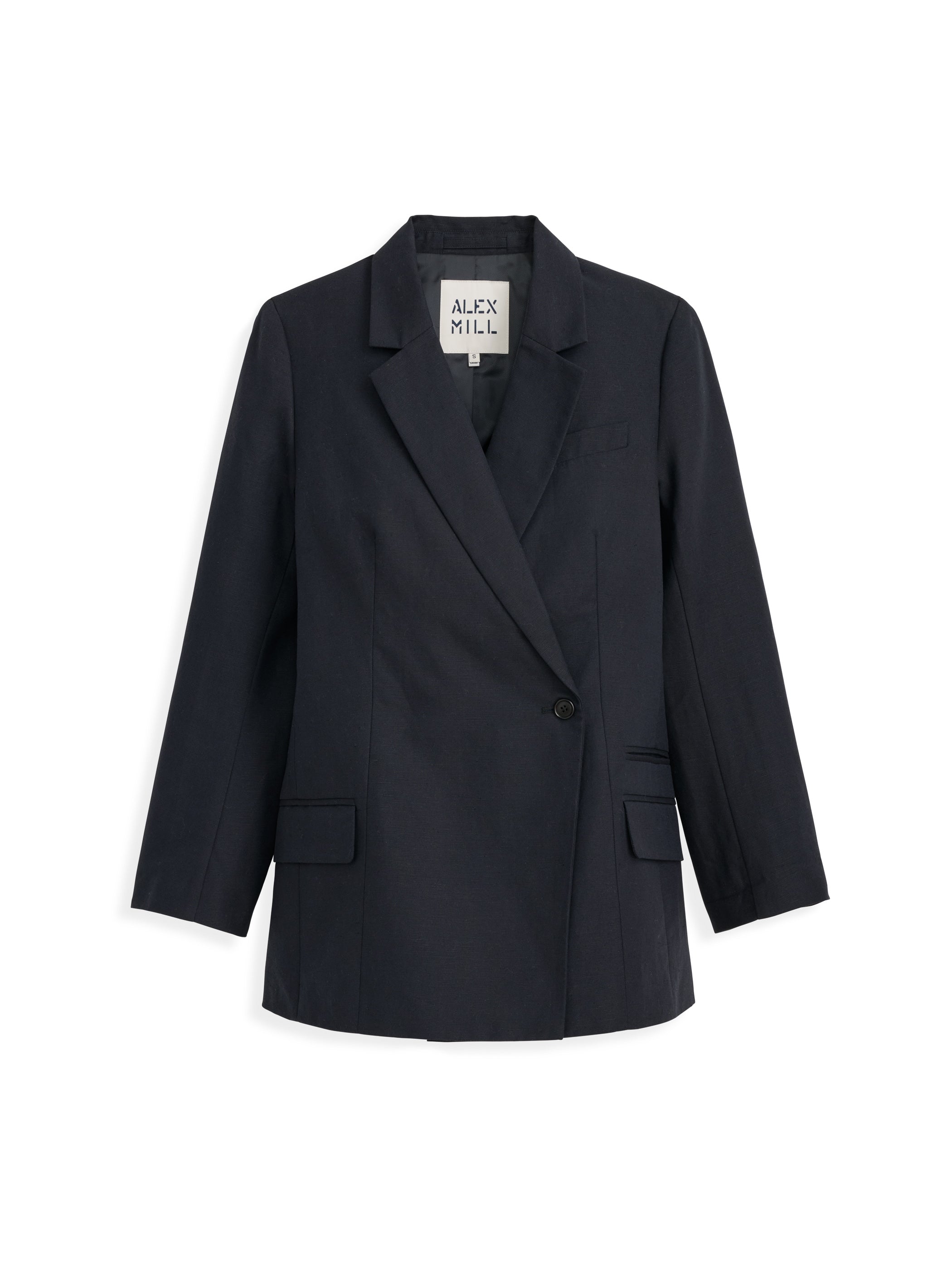 Soho Waisted Blazer In Linen Cotton