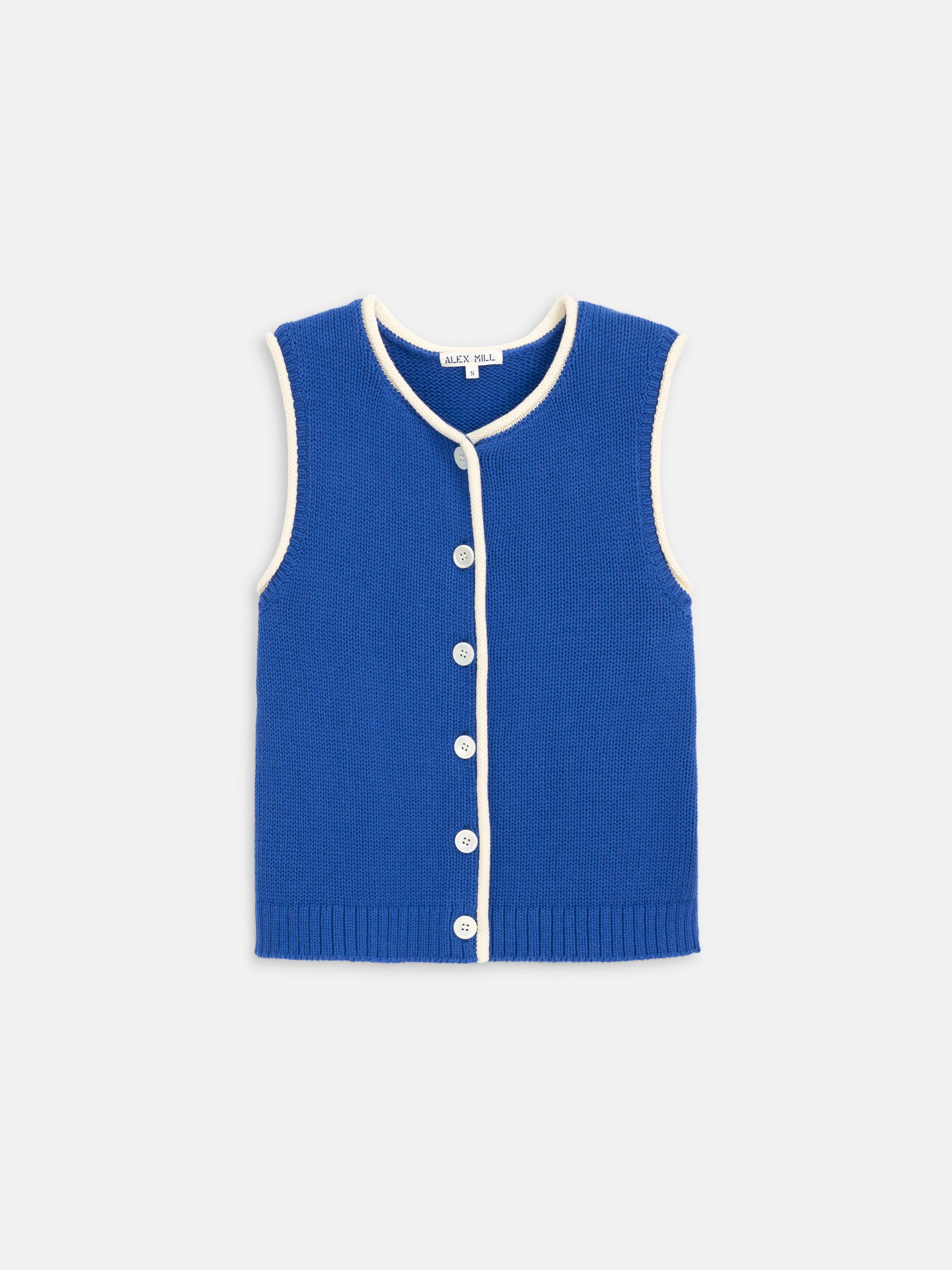 Bridget Tipped Vest in Cotton