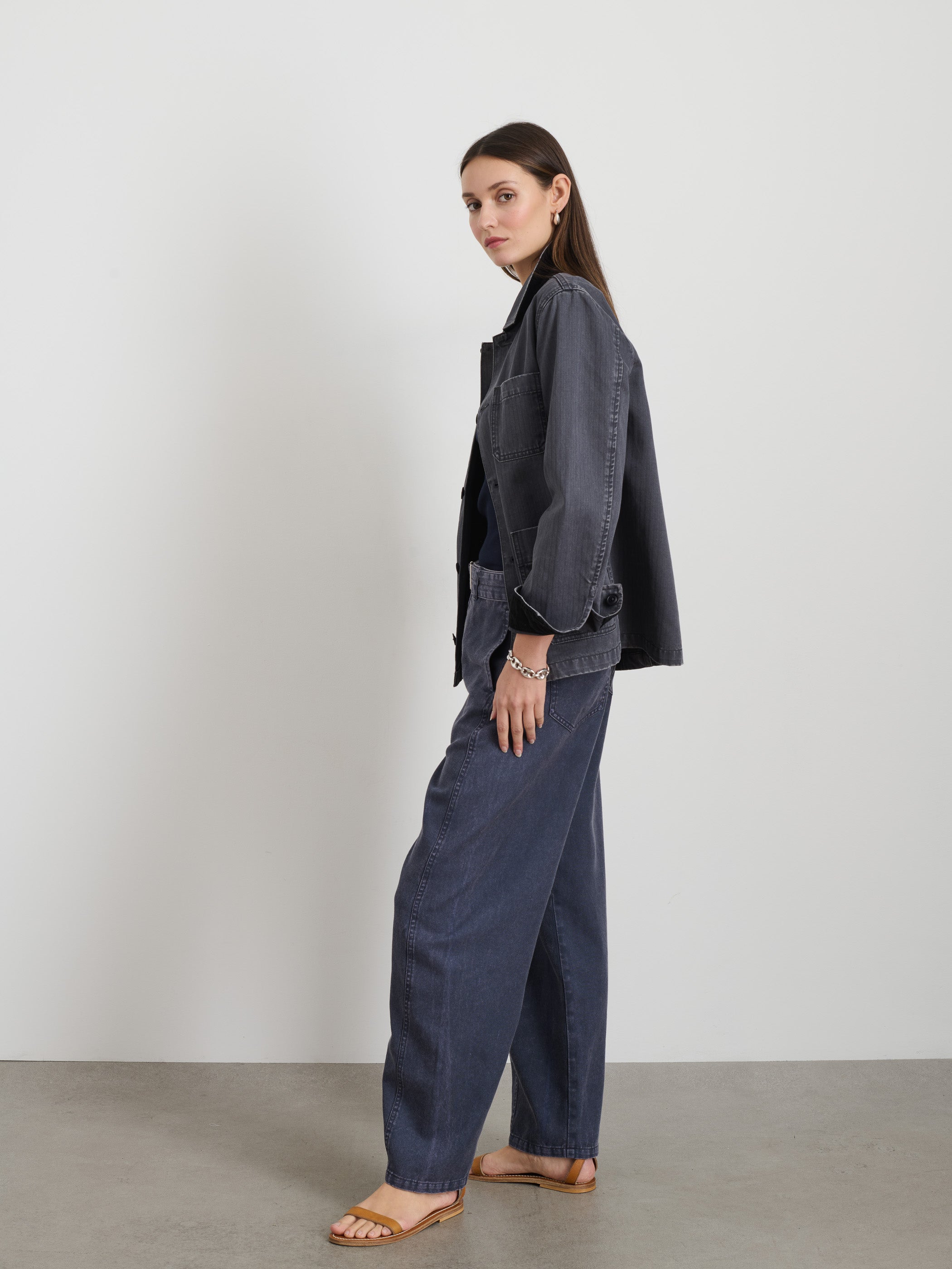 Britt Work Jacket in Herringbone