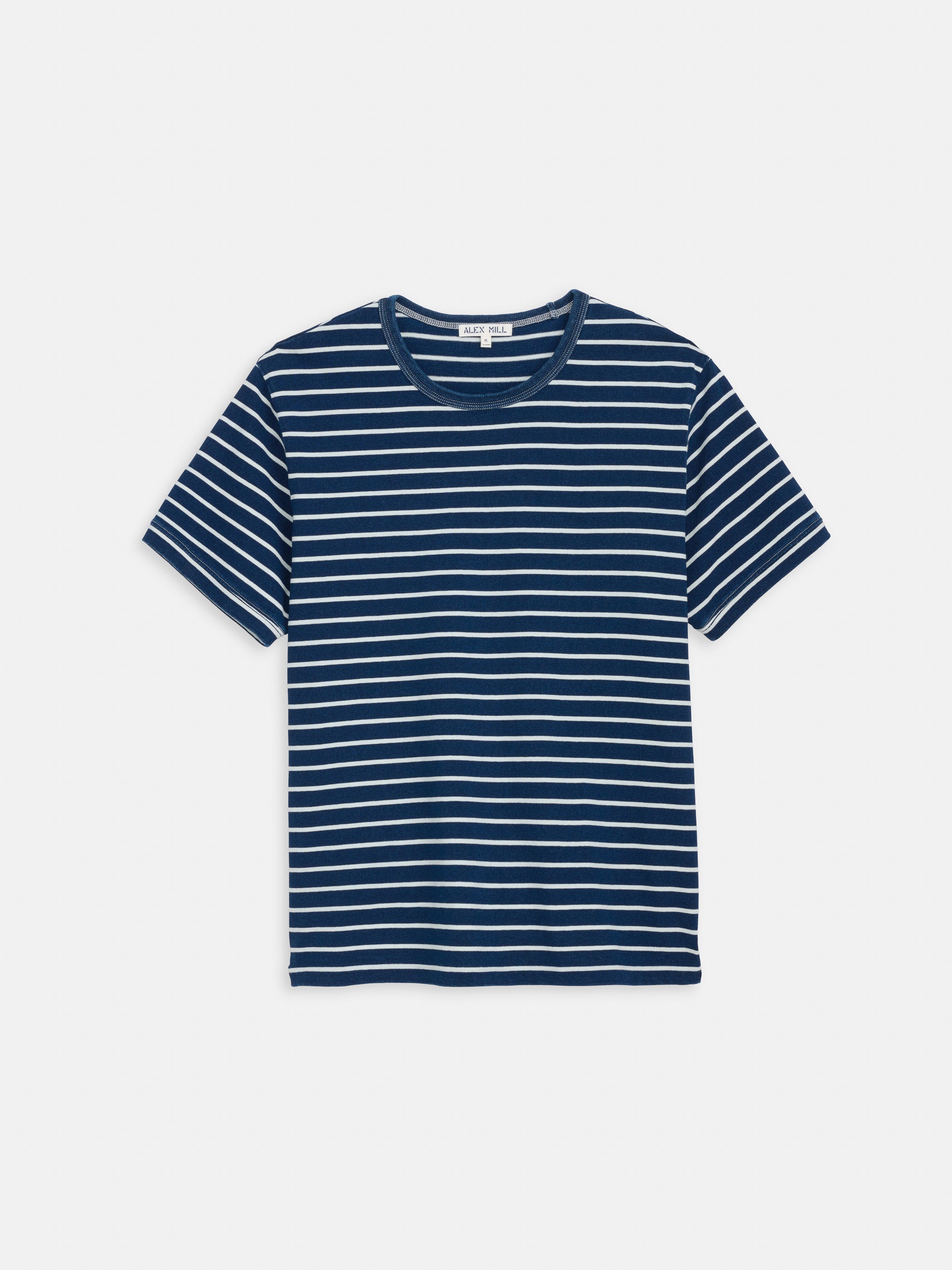 Standard Tee In Wide Indigo Stripe