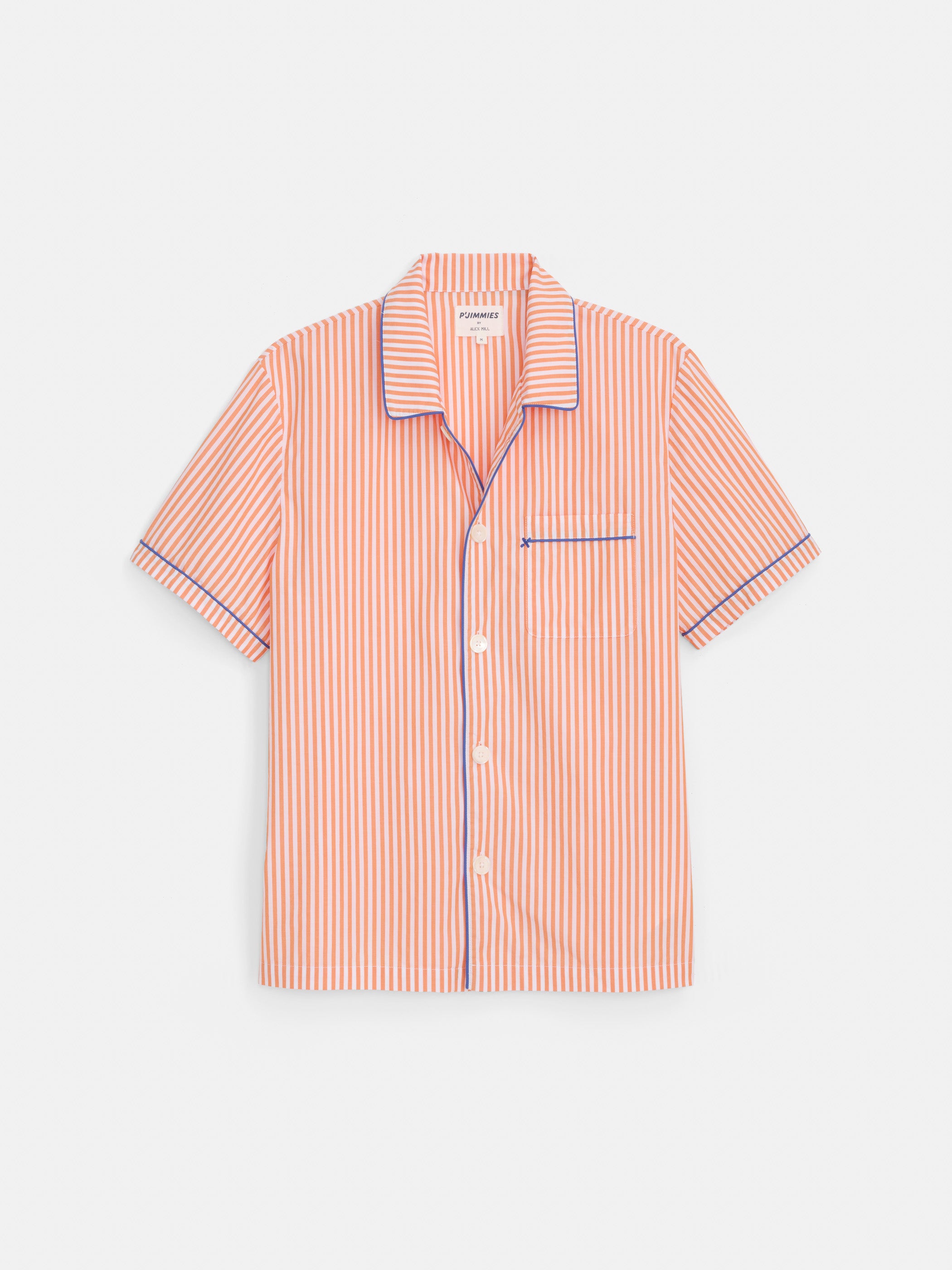 P'Jimmies Short Sleeve Sleep Shirt In Stripe