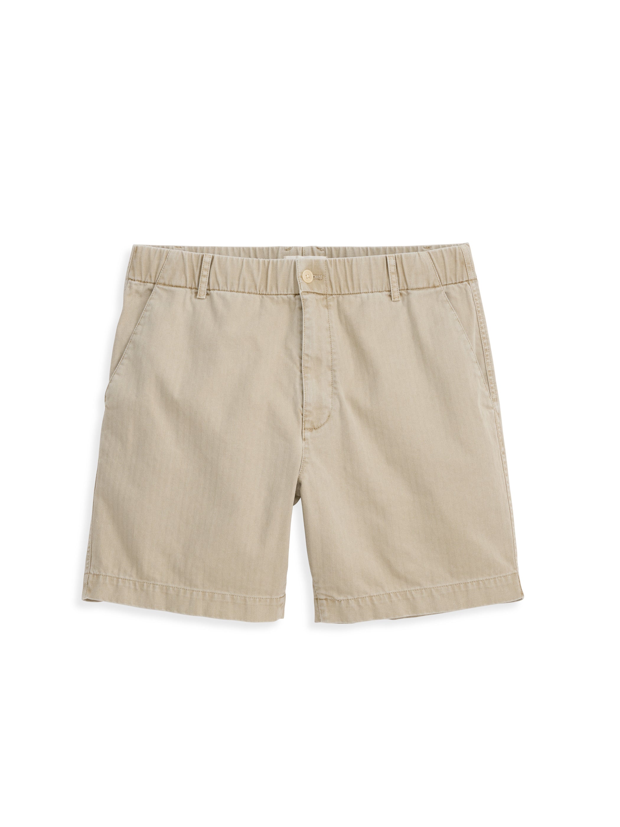 Pull On Short In Cotton Herringbone