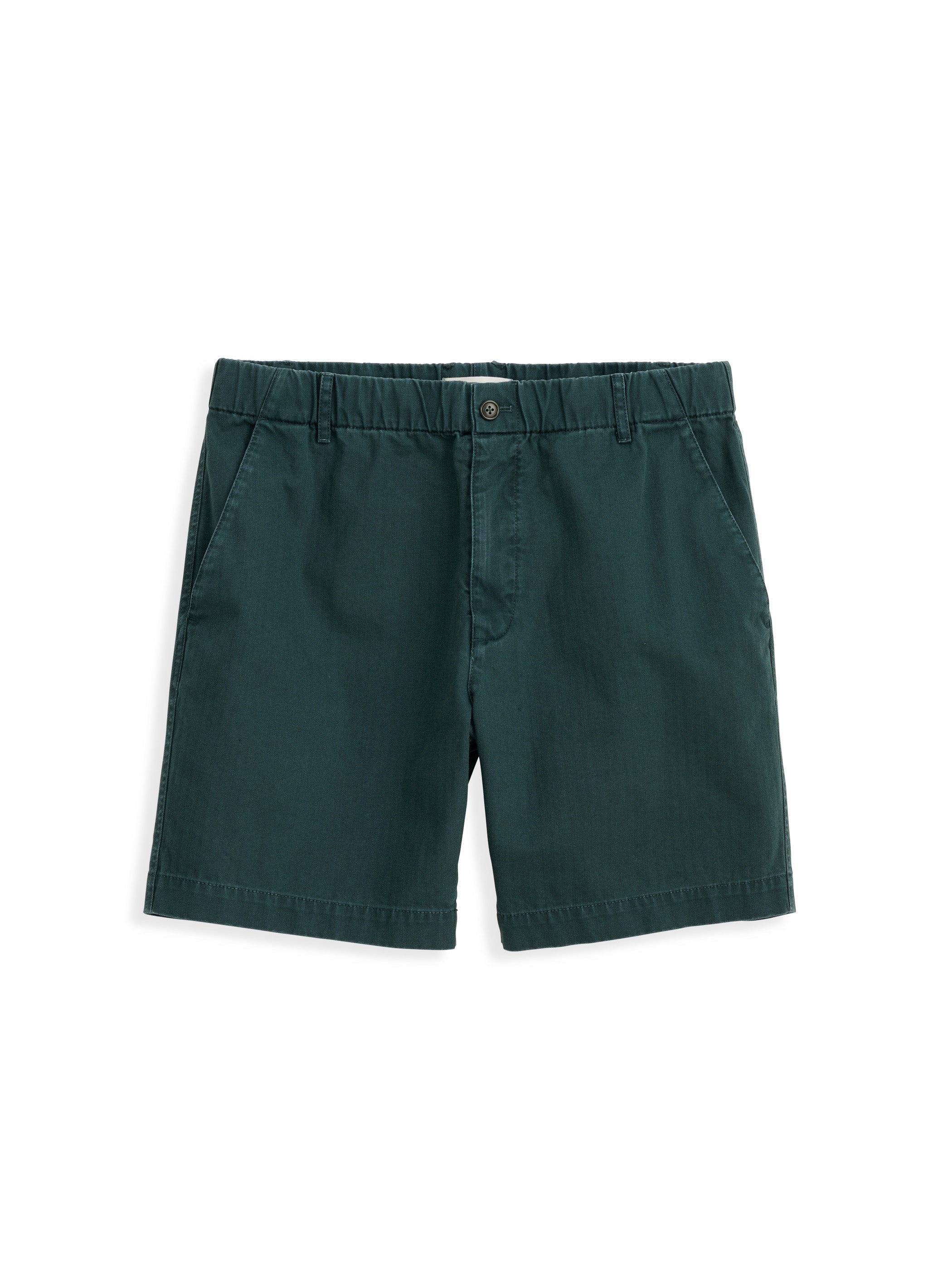 Pull On Short In Cotton Herringbone
