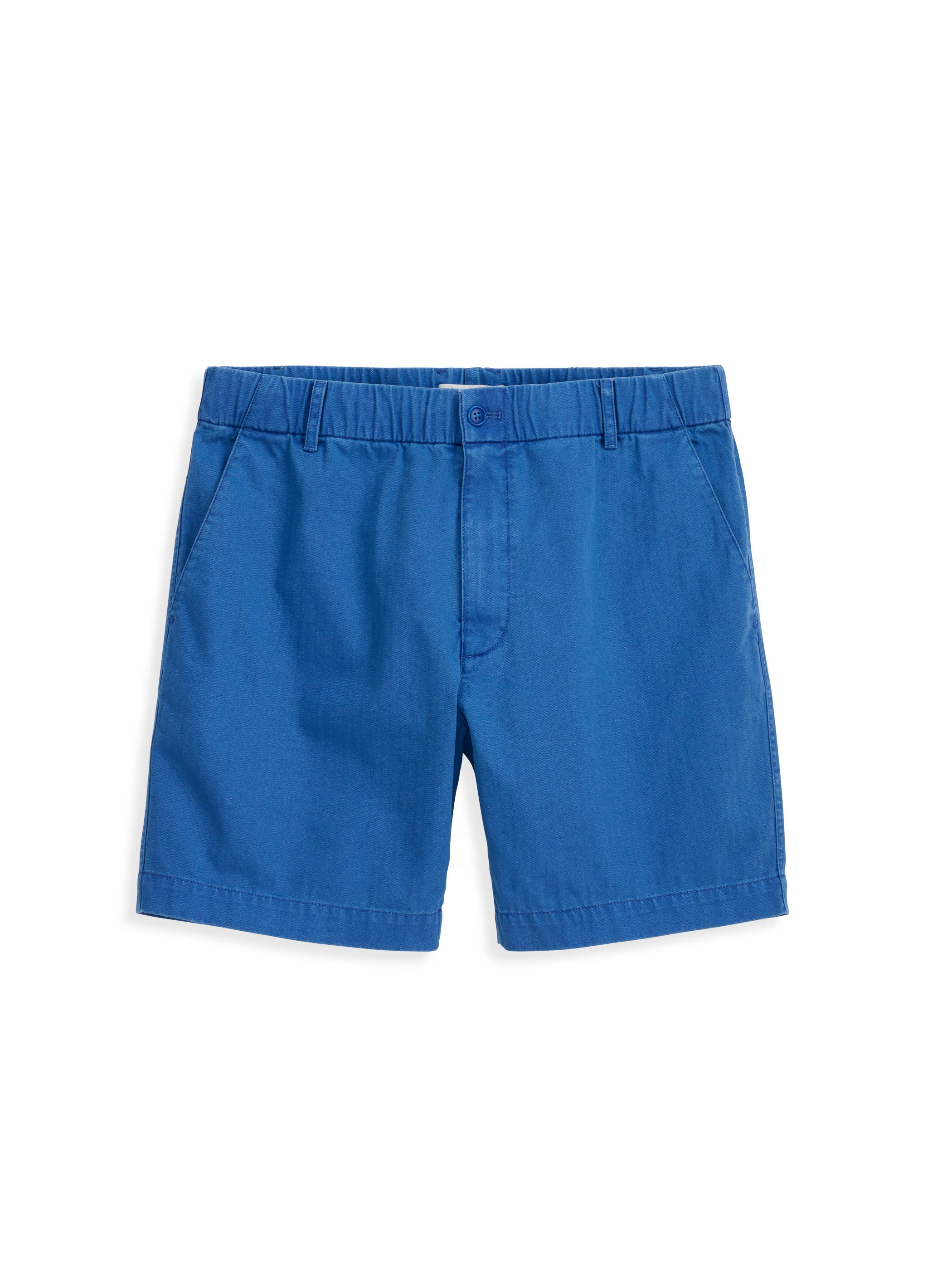 Pull On Short In Cotton Herringbone