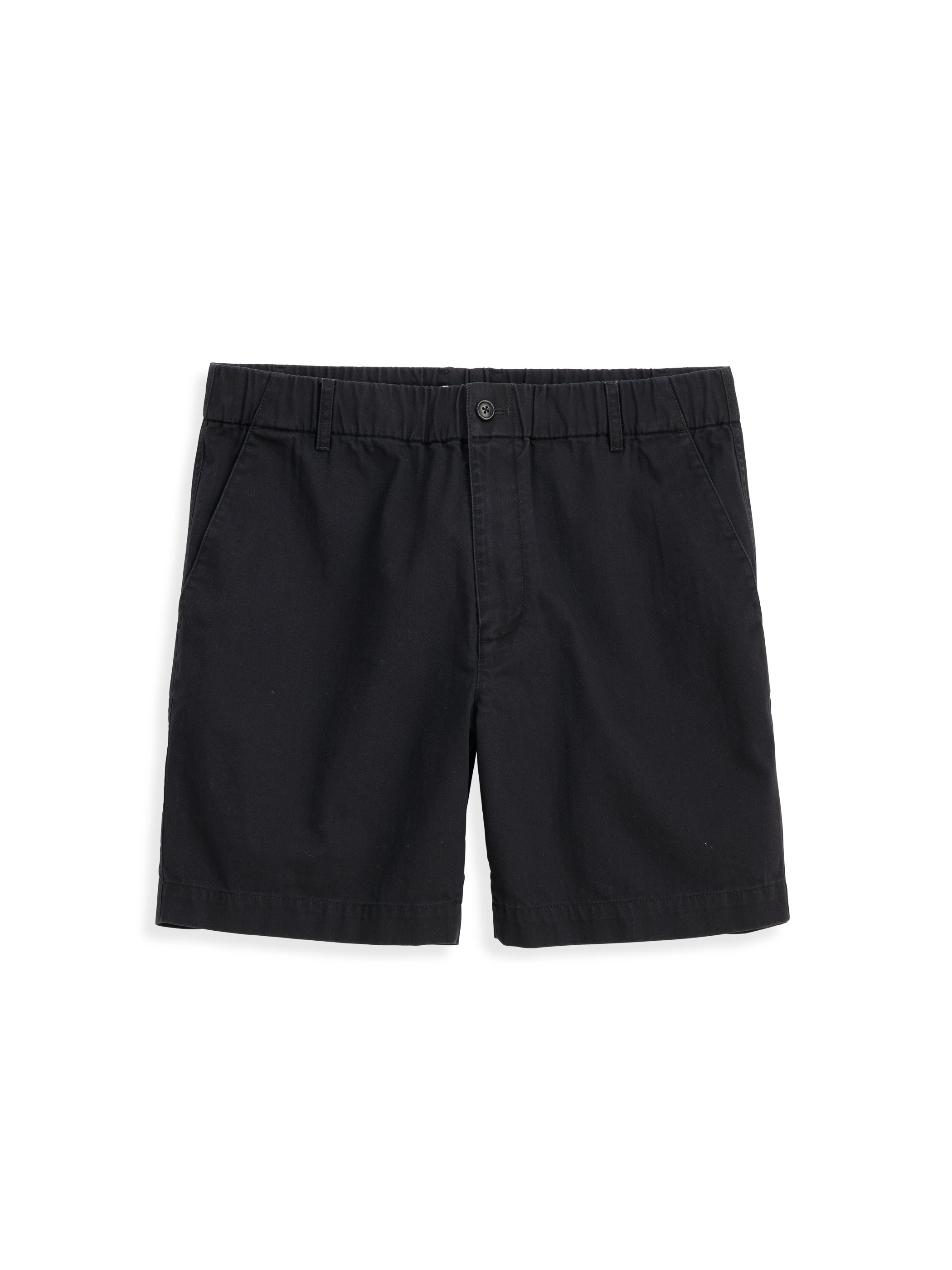 Pull On Short In Cotton Herringbone