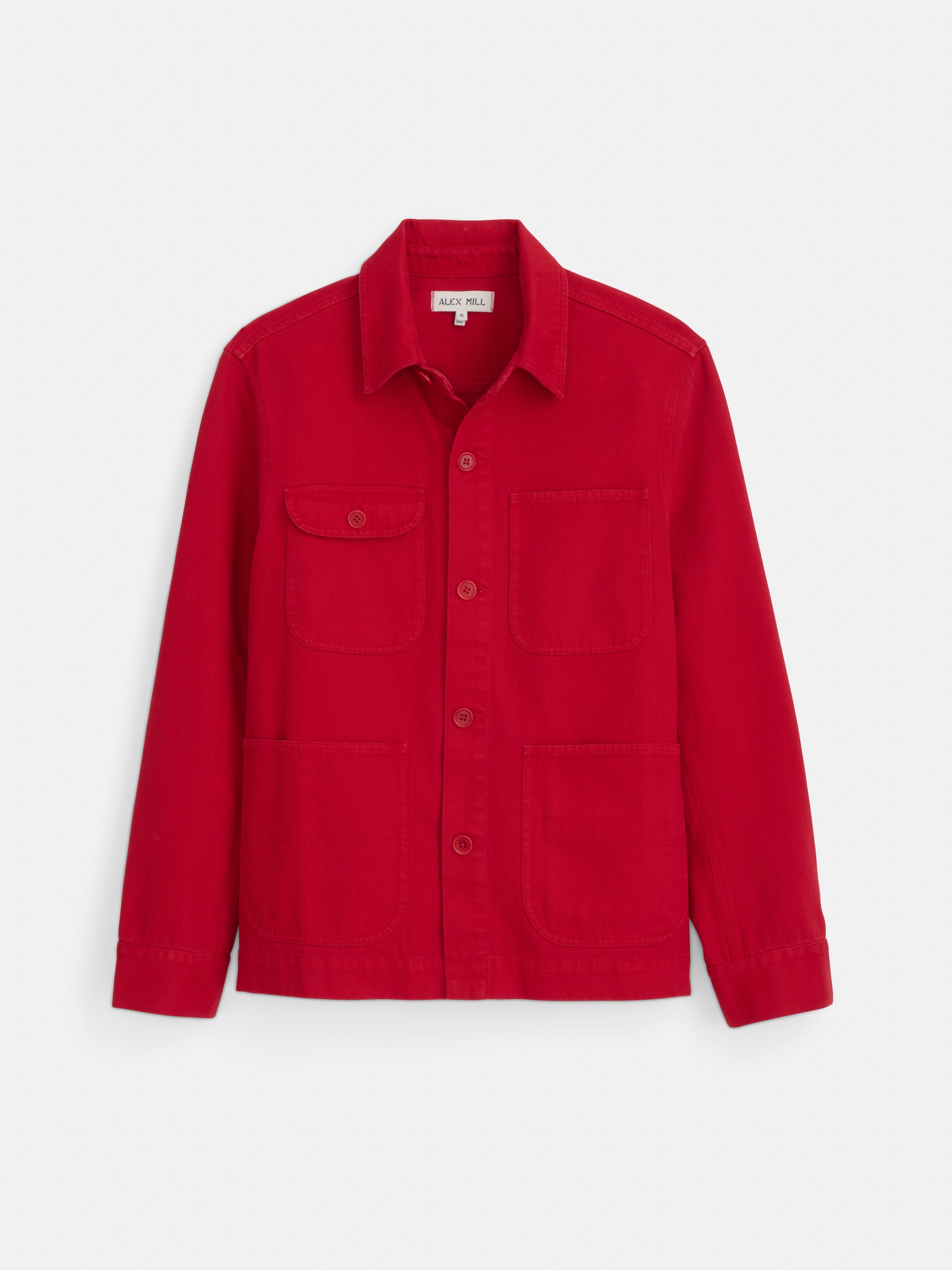 Garment Dyed Work Jacket in Recycled Denim