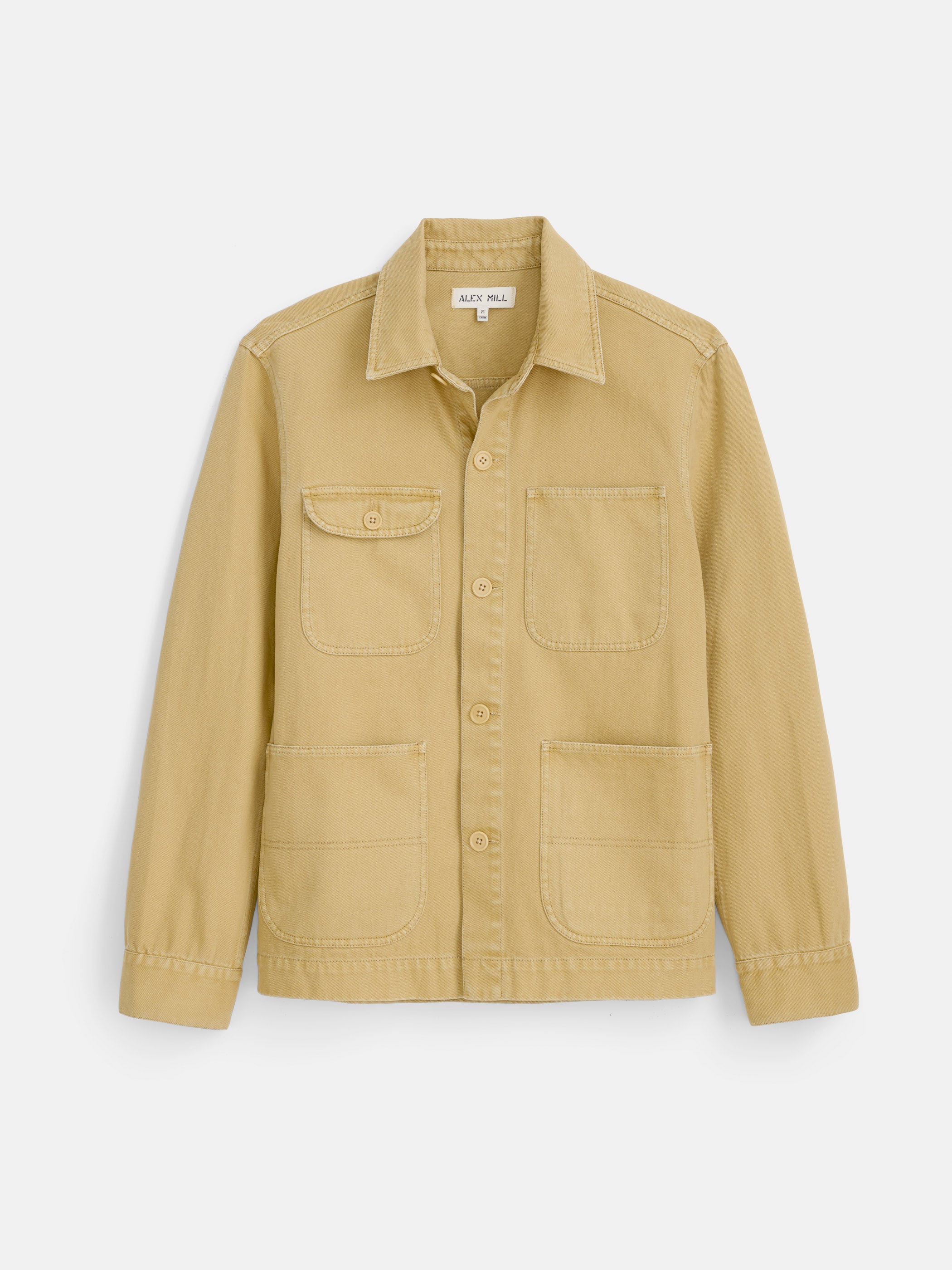 Garment Dyed Work Jacket in Recycled Denim