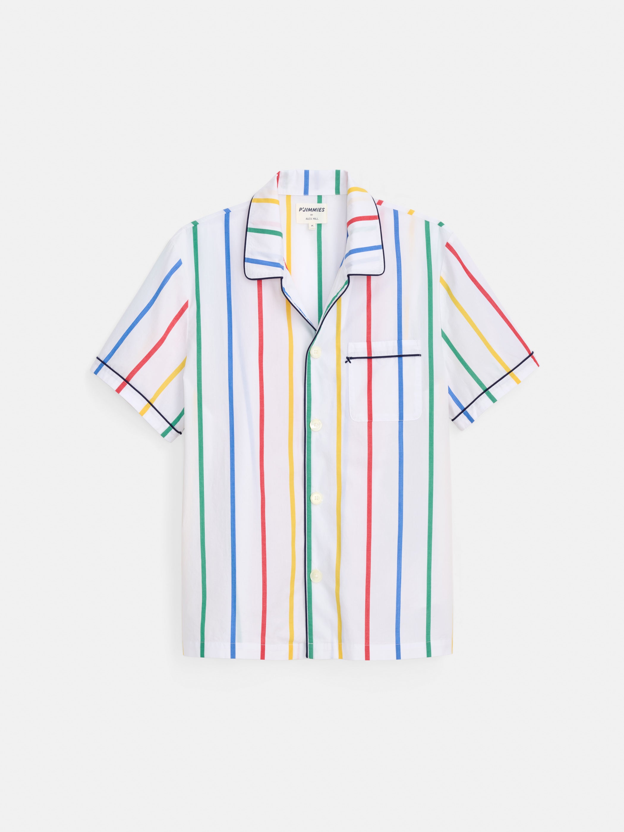 P'Jimmies Short Sleeve Sleep Shirt In Stripe